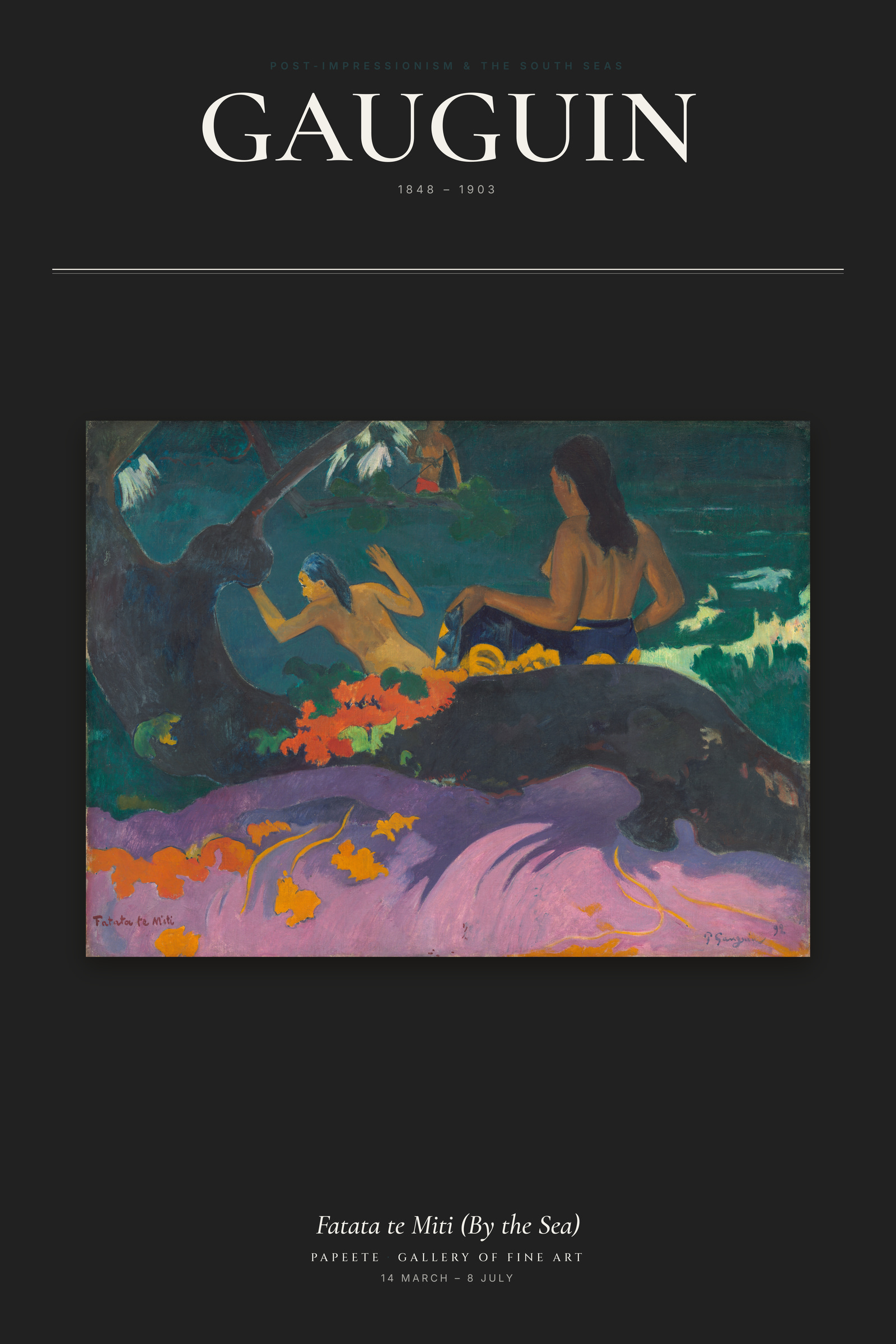 Fatata te Miti (By the Sea) — Exhibition Poster