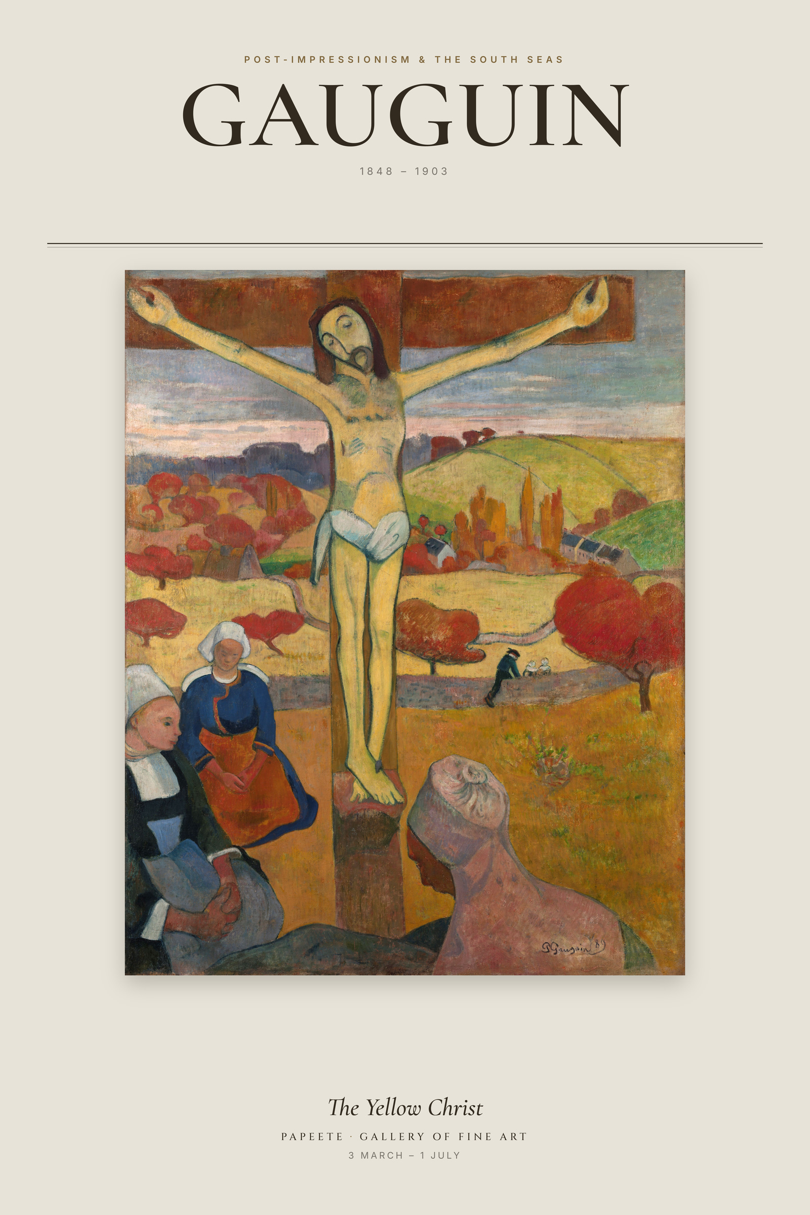 The Yellow Christ — Exhibition Poster
