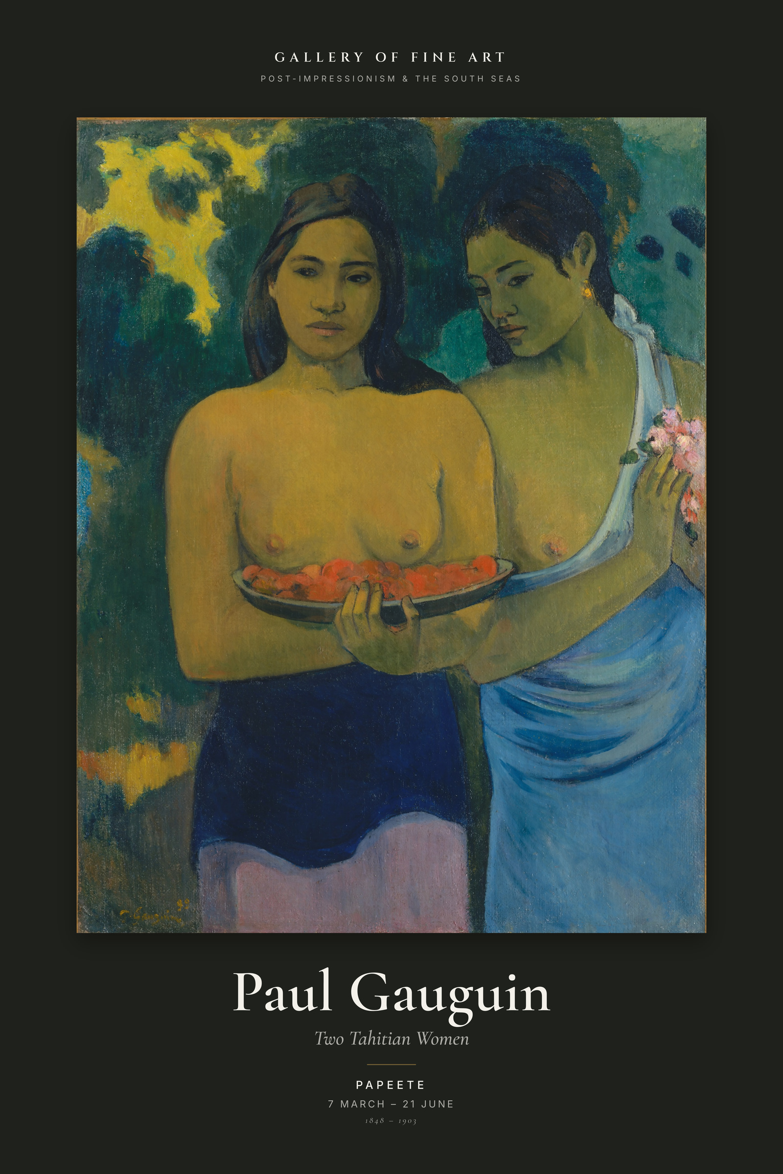 Two Tahitian Women — Exhibition Poster
