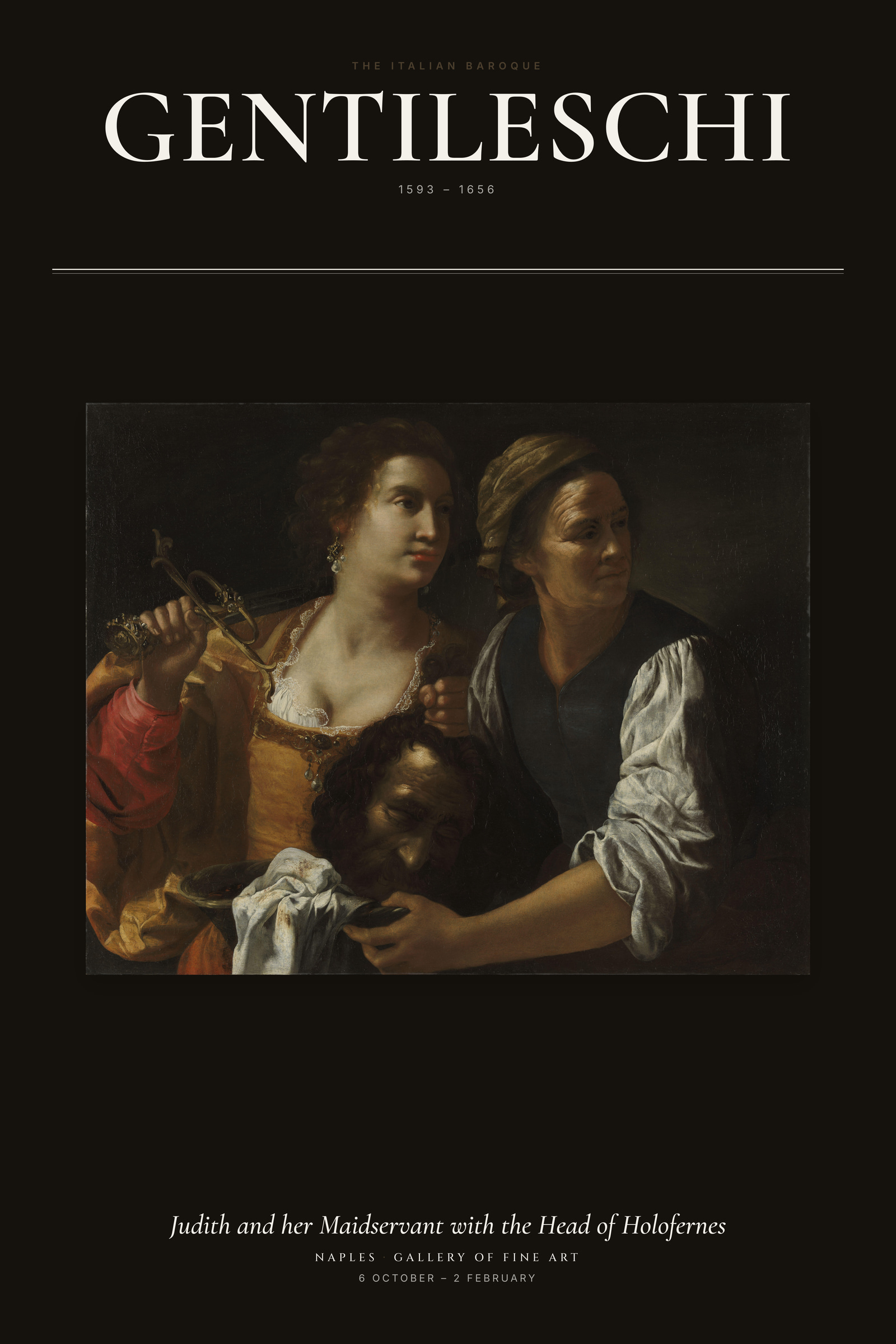 Judith and her Maidservant with the Head of Holofernes — Exhibition Poster