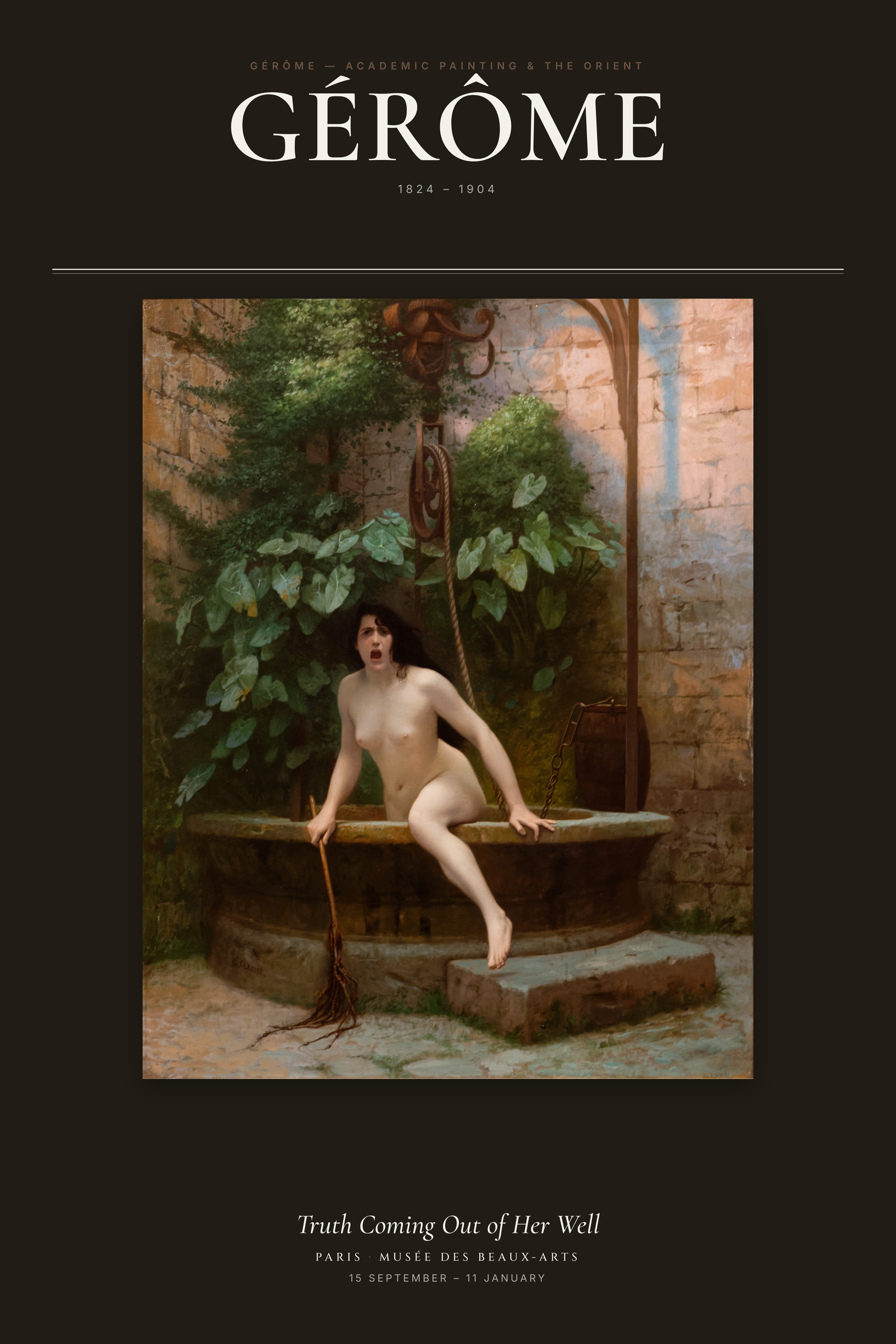 Truth Coming Out of Her Well — Exhibition Poster
