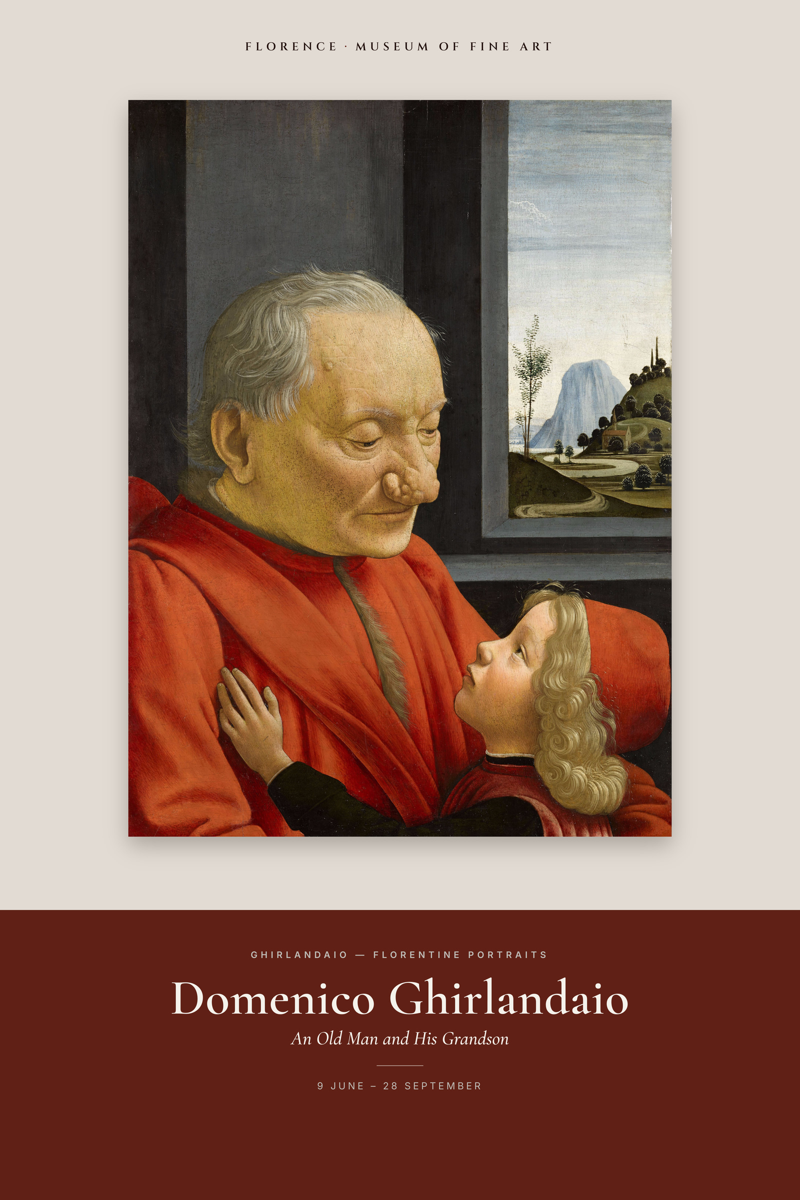 An Old Man and His Grandson — Exhibition Poster
