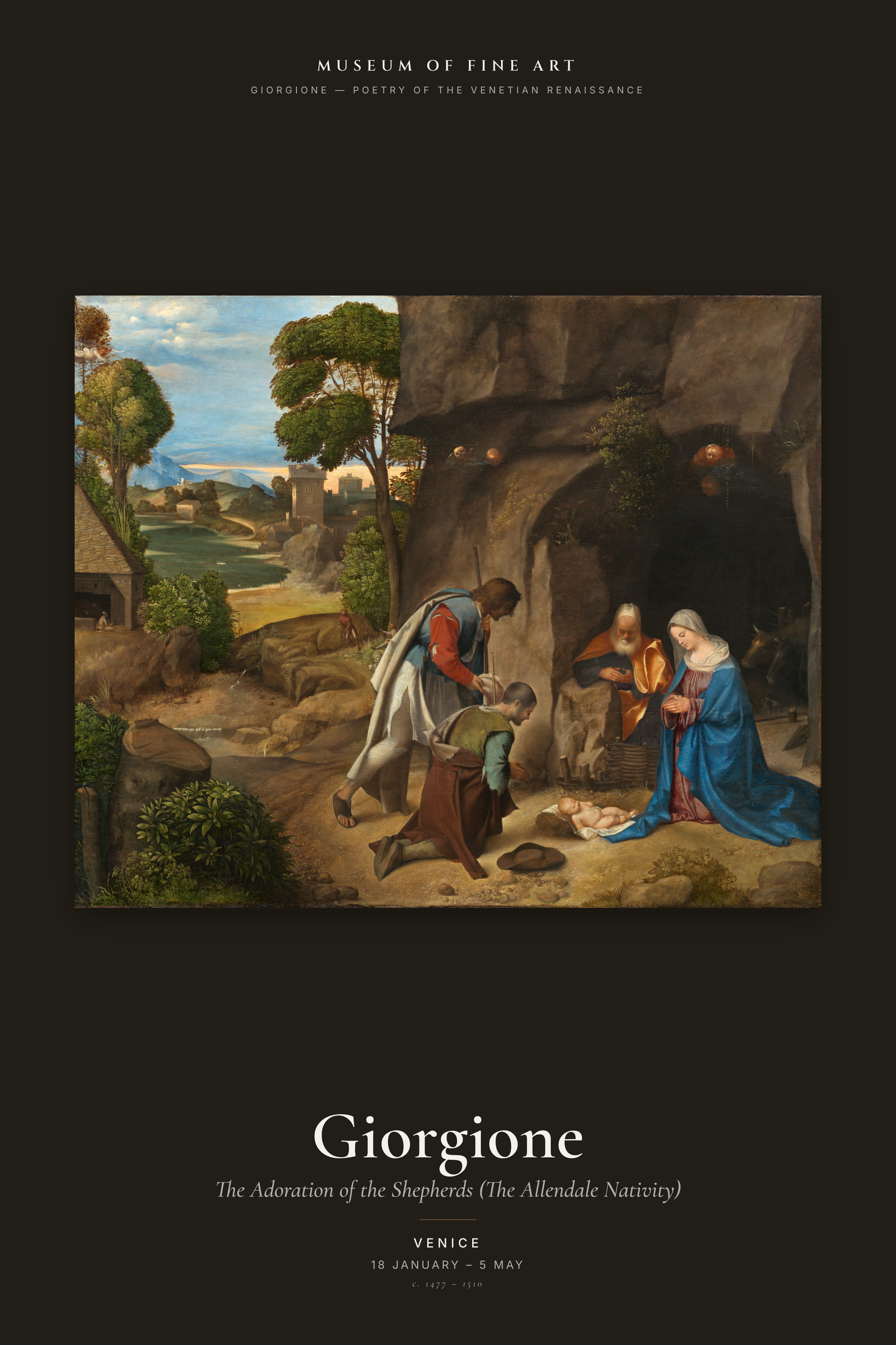 The Adoration of the Shepherds (The Allendale Nativity) — Exhibition Poster