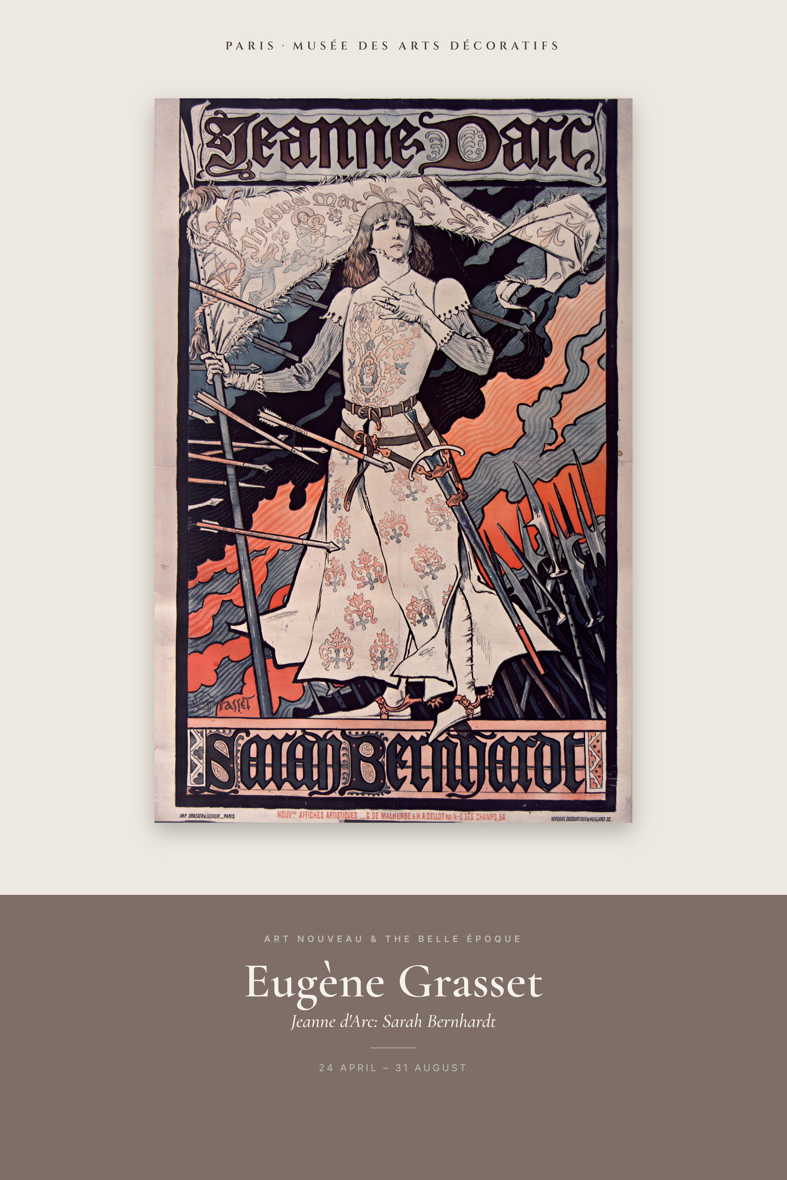 Jeanne d'Arc: Sarah Bernhardt — Exhibition Poster