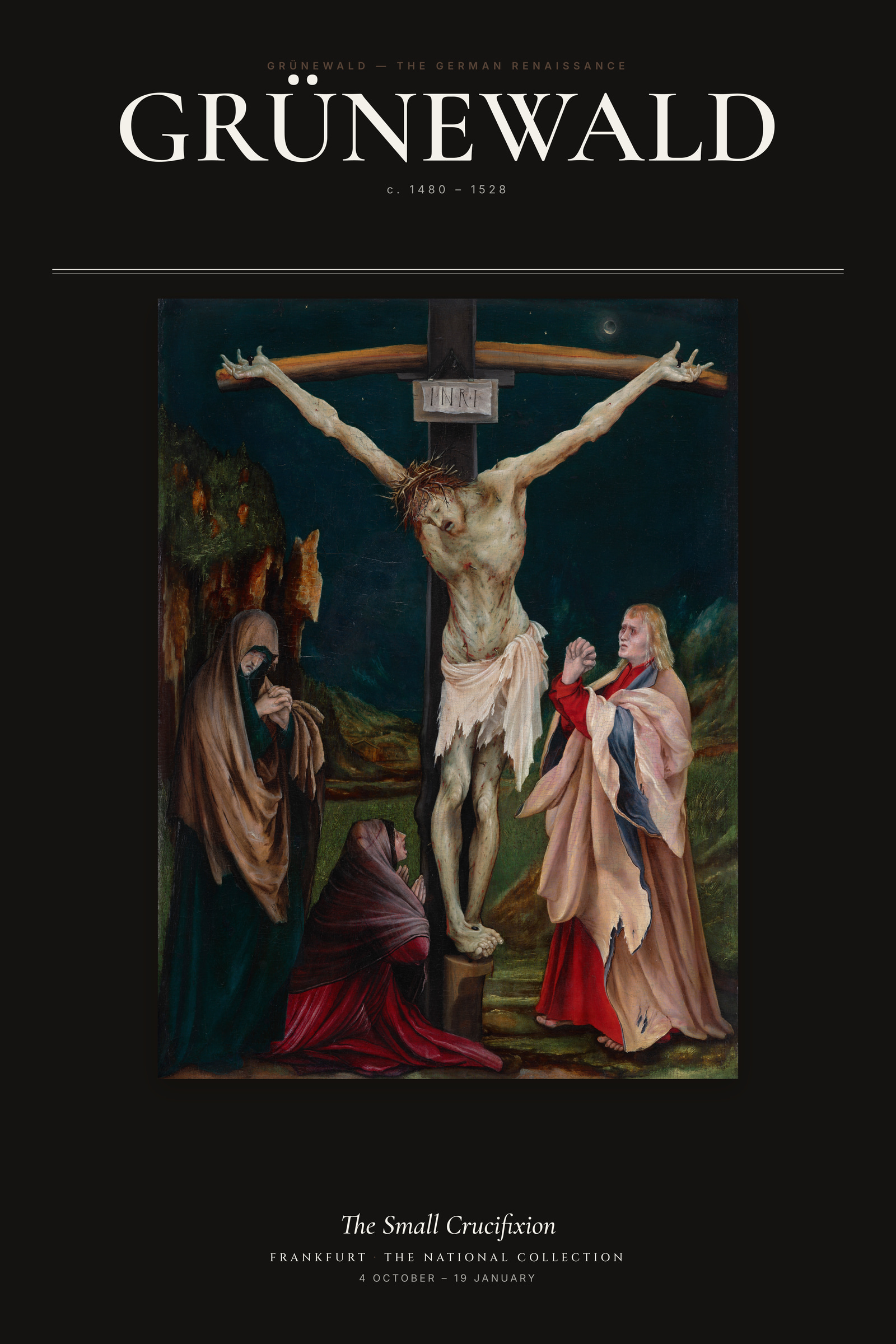 The Small Crucifixion — Exhibition Poster