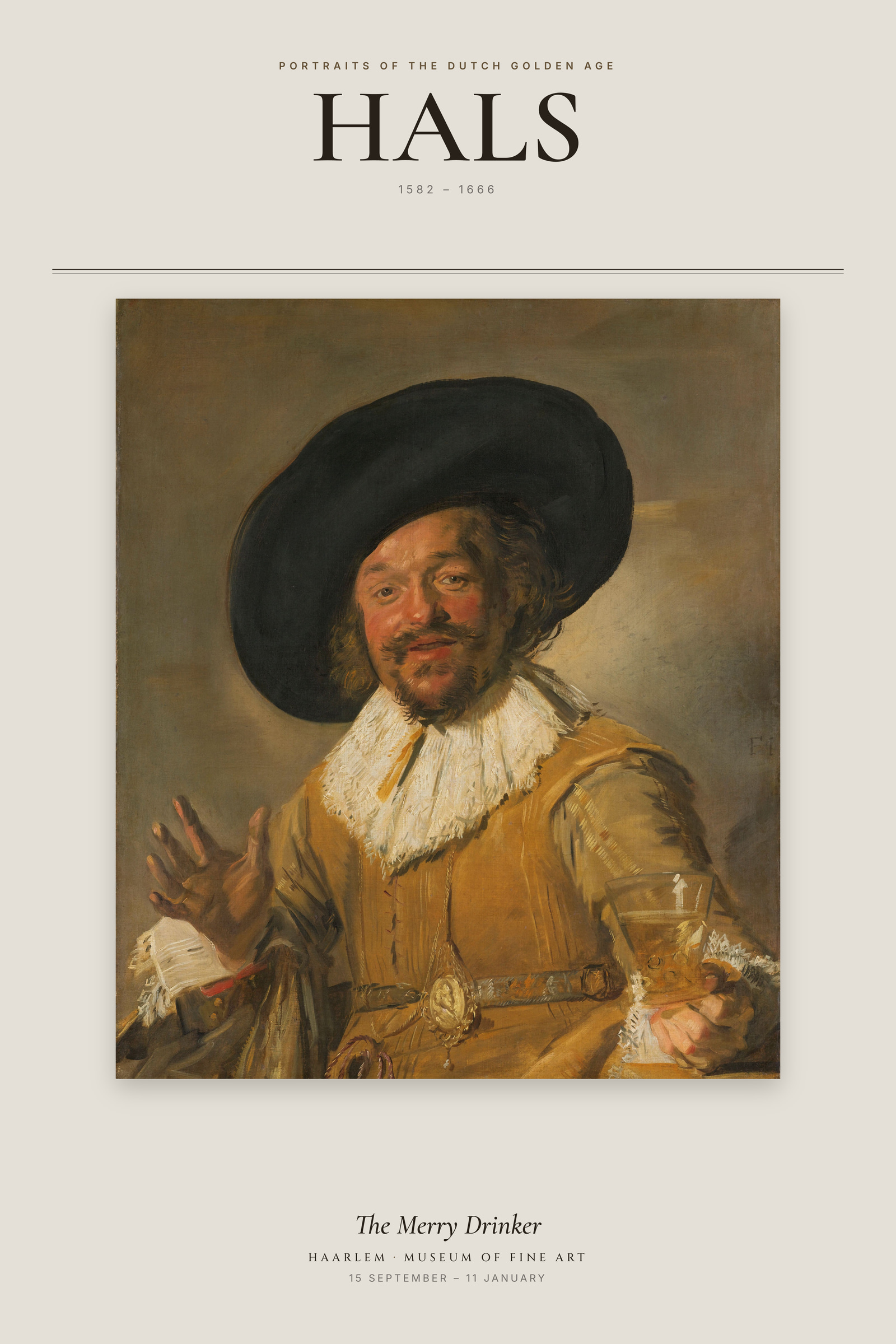 The Merry Drinker — Exhibition Poster