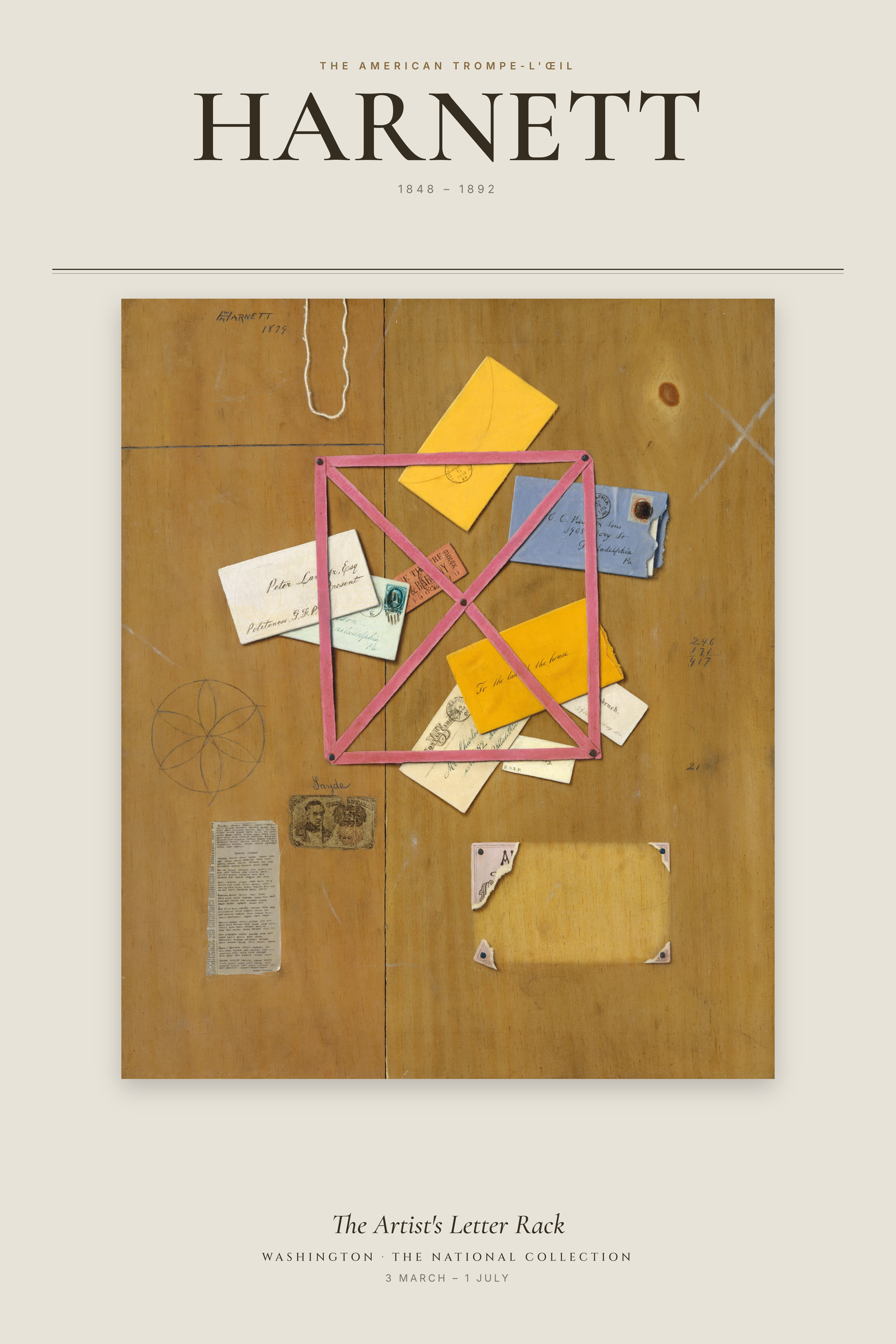The Artist's Letter Rack — Exhibition Poster
