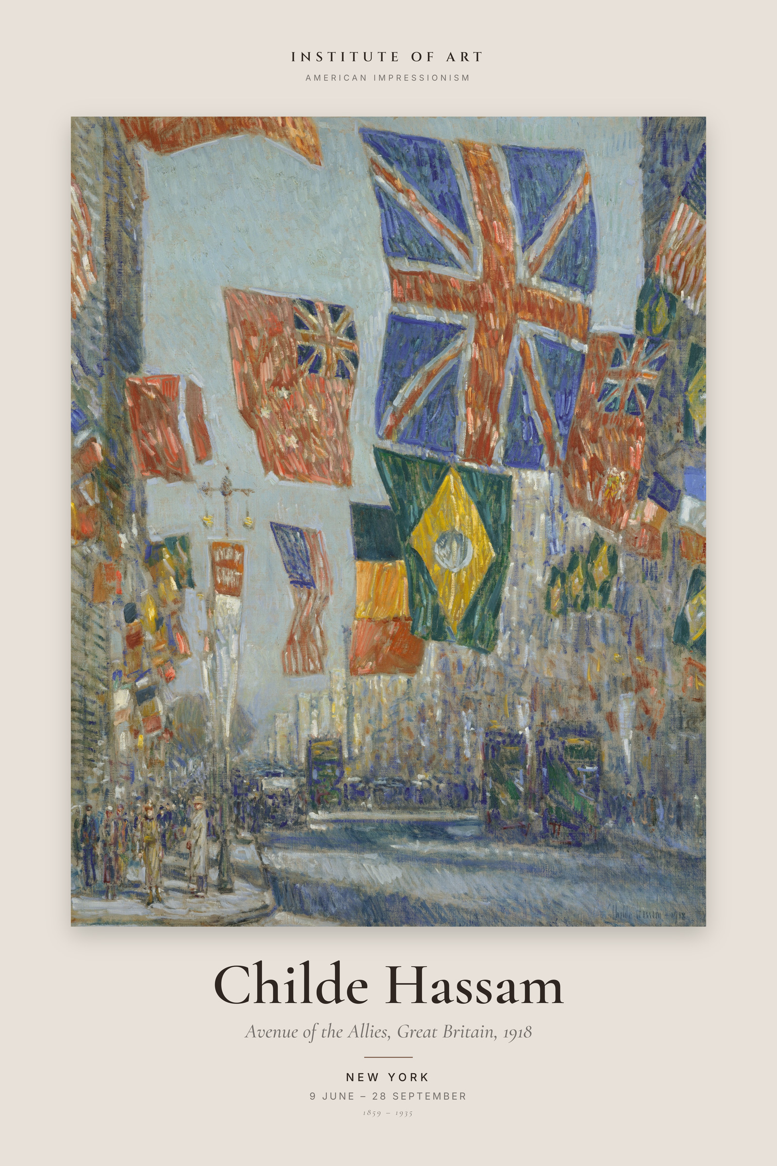 Avenue of the Allies, Great Britain, 1918 — Exhibition Poster