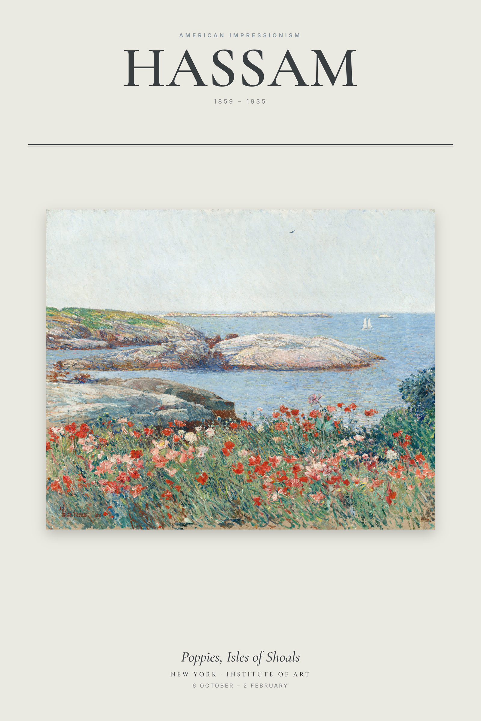 Poppies, Isles of Shoals — Exhibition Poster