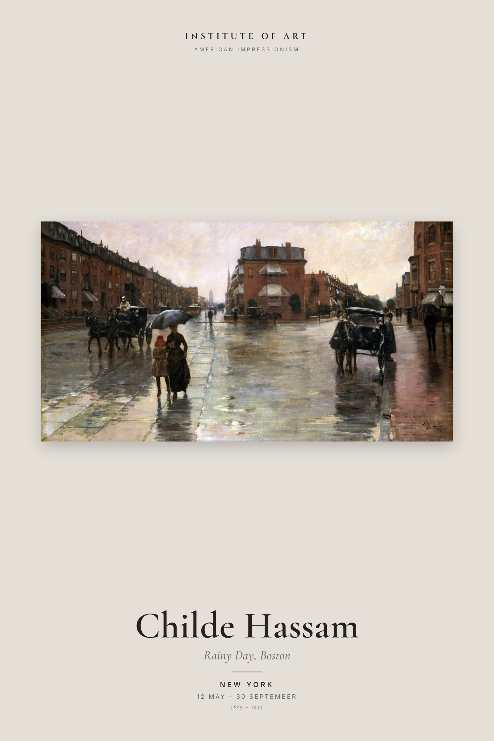 Rainy Day, Boston — Exhibition Poster
