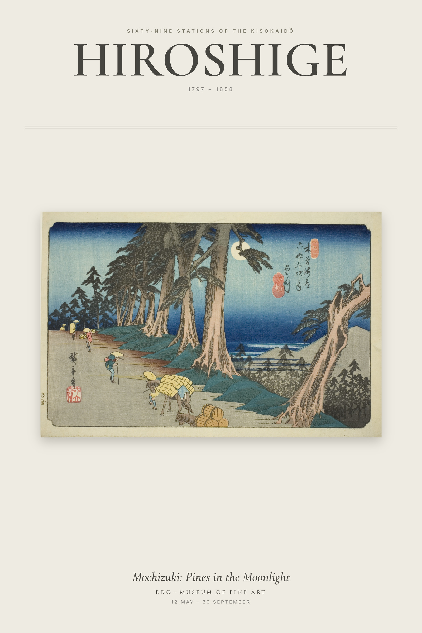 Mochizuki: Pines in the Moonlight — Exhibition Poster