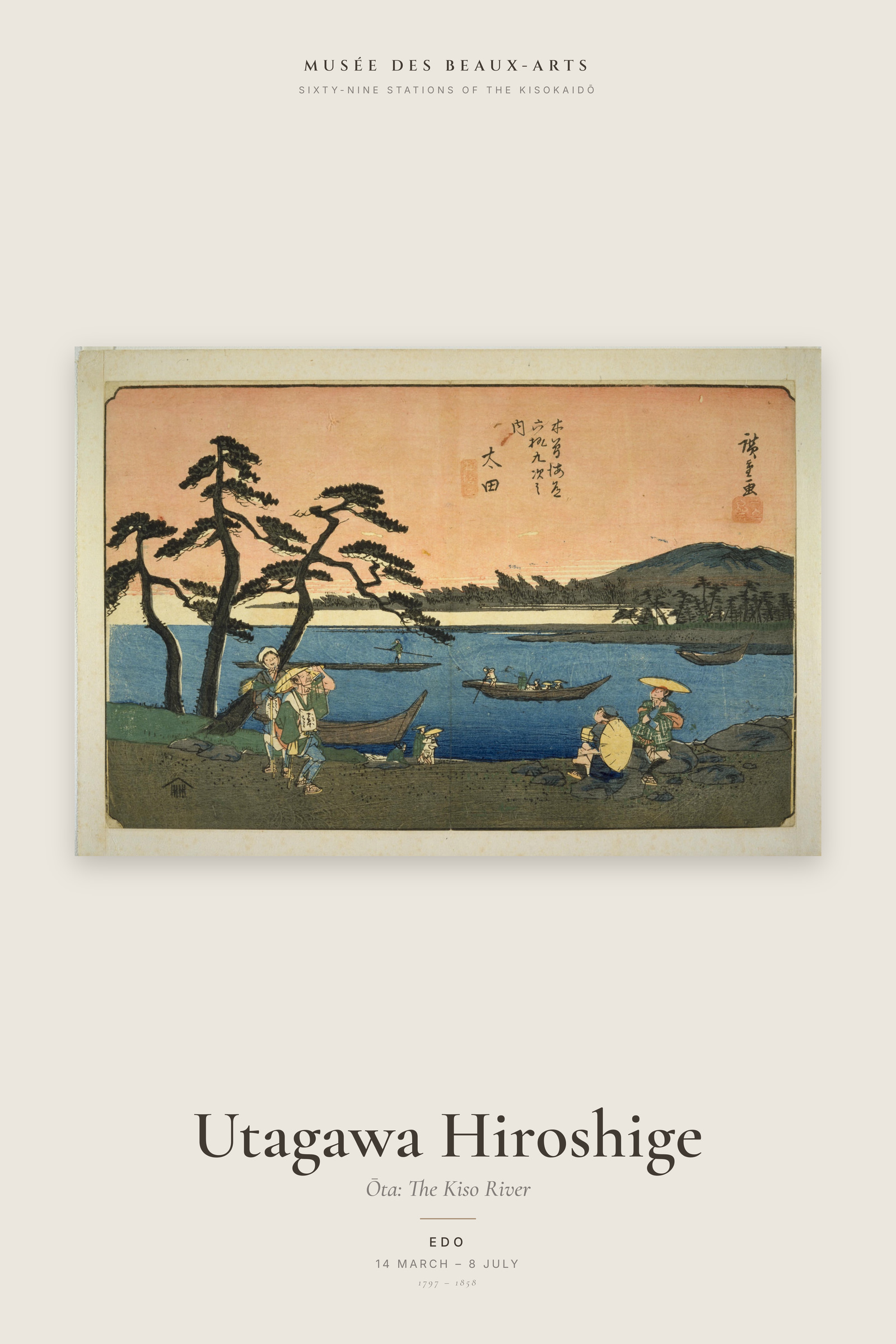 Ōta: The Kiso River — Exhibition Poster