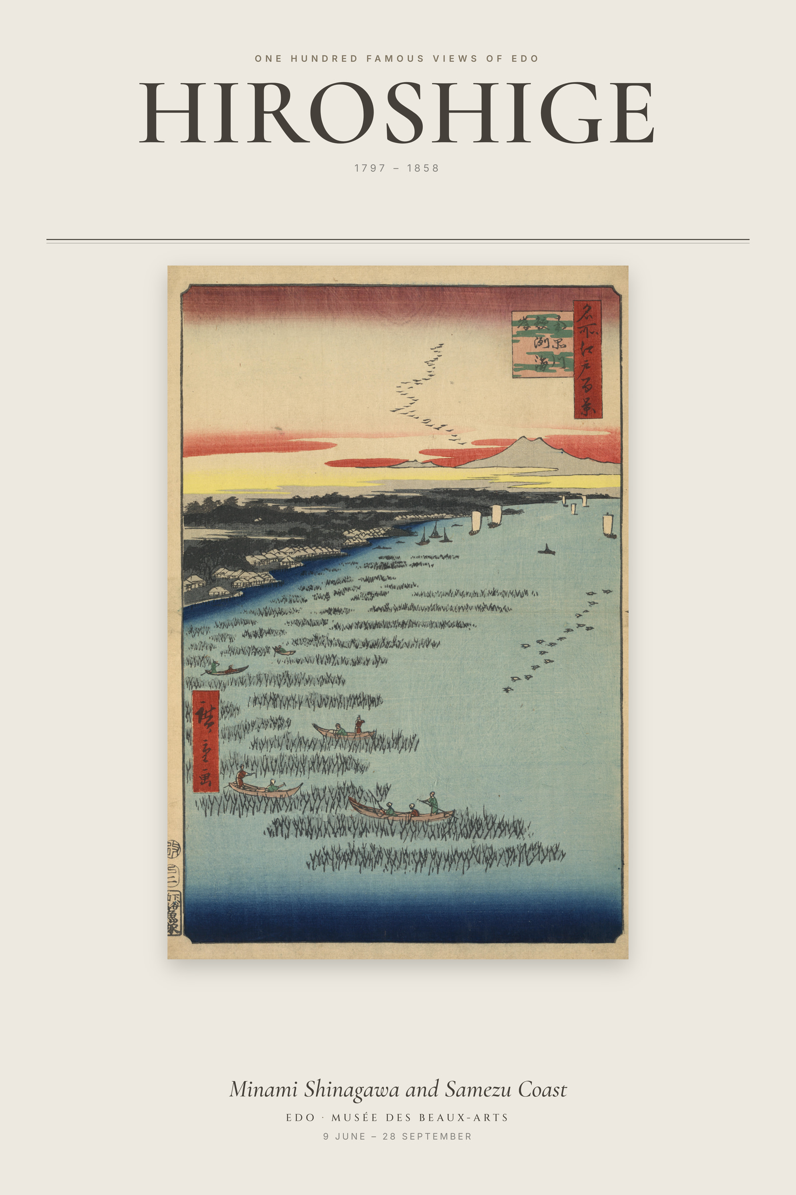 Minami Shinagawa and Samezu Coast — Exhibition Poster