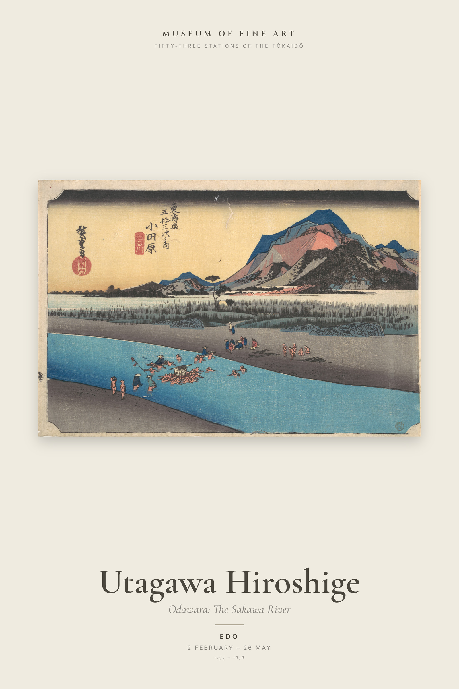 Odawara: The Sakawa River — Exhibition Poster