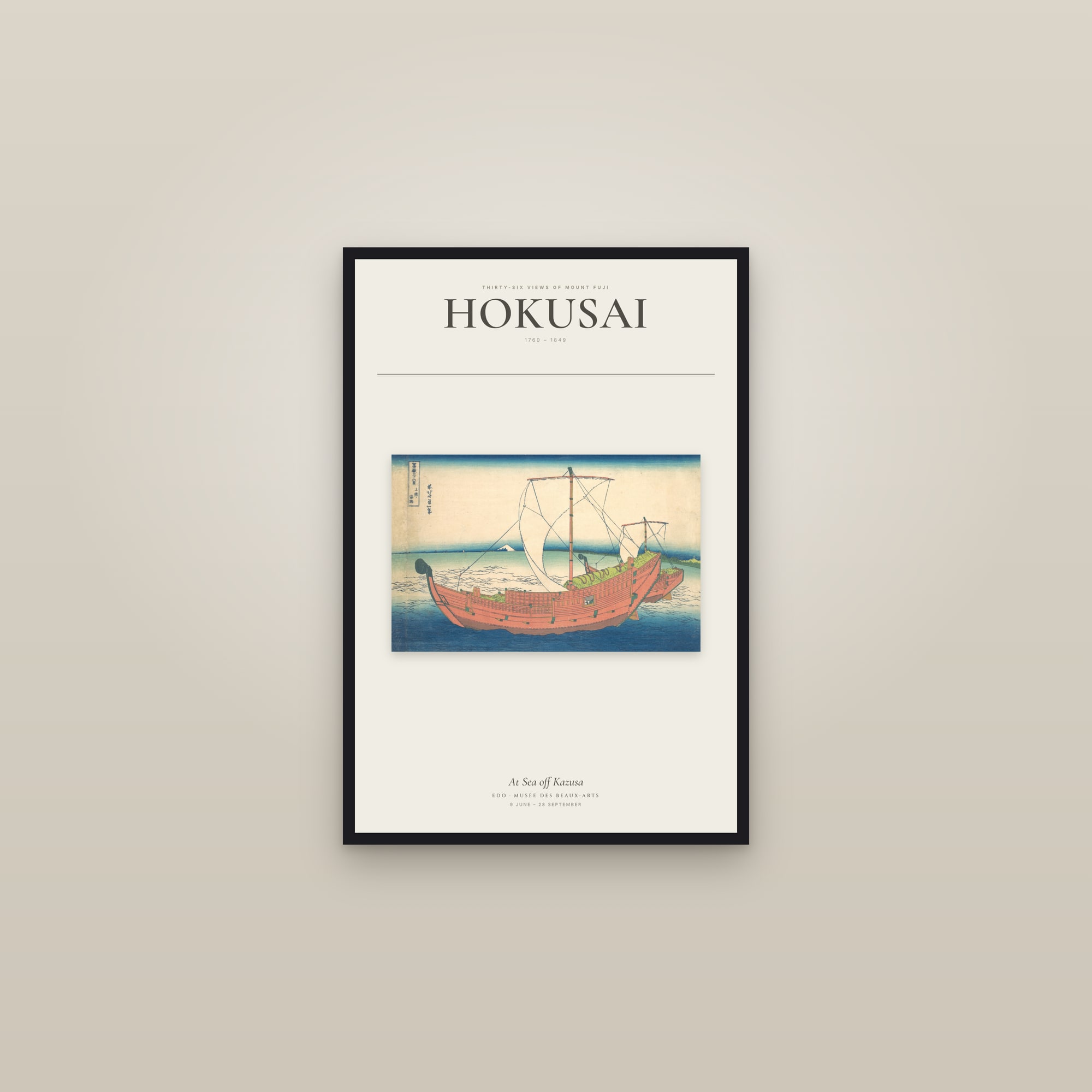 At Sea off Kazusa — Exhibition Poster