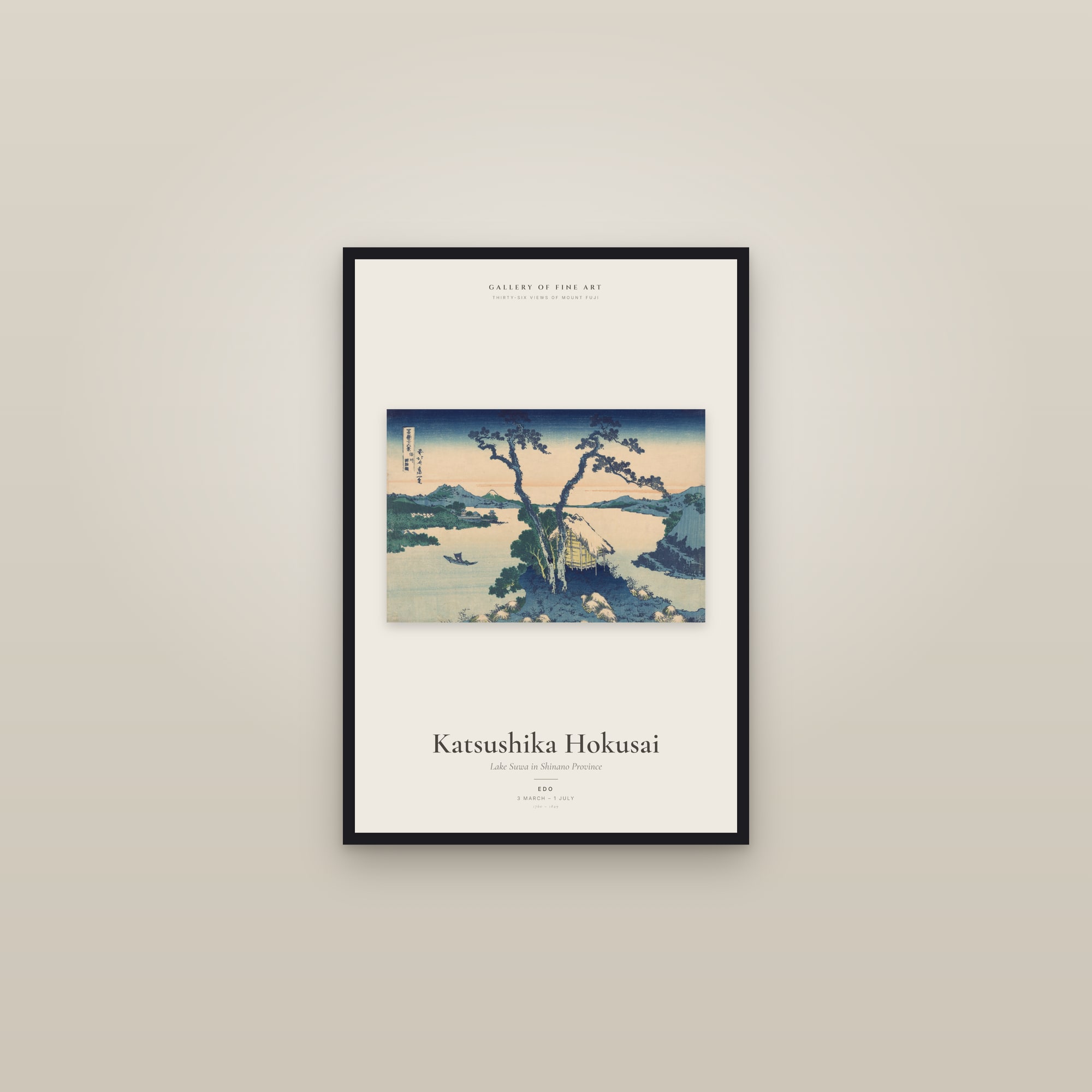 Lake Suwa in Shinano Province — Exhibition Poster