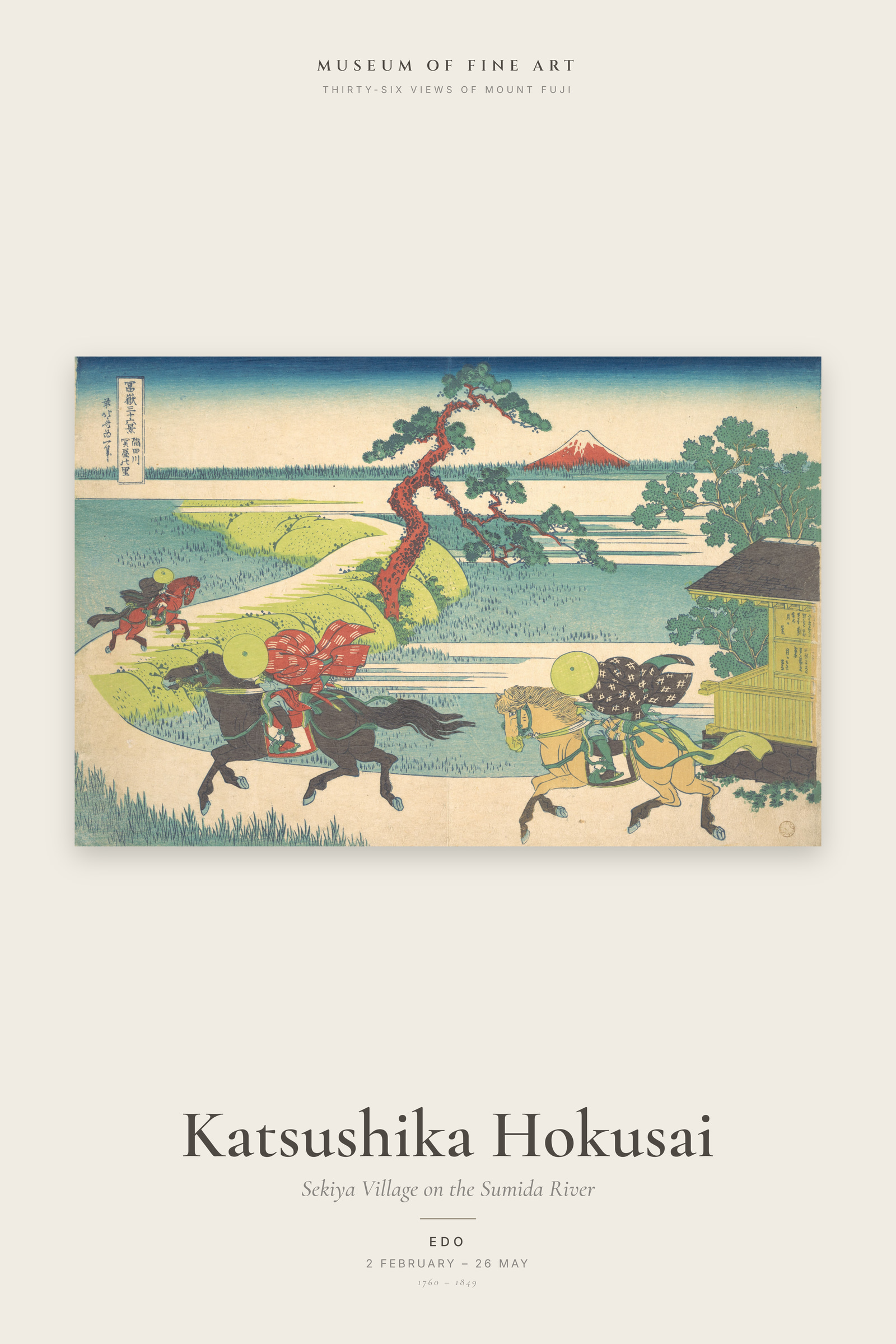 Sekiya Village on the Sumida River — Exhibition Poster