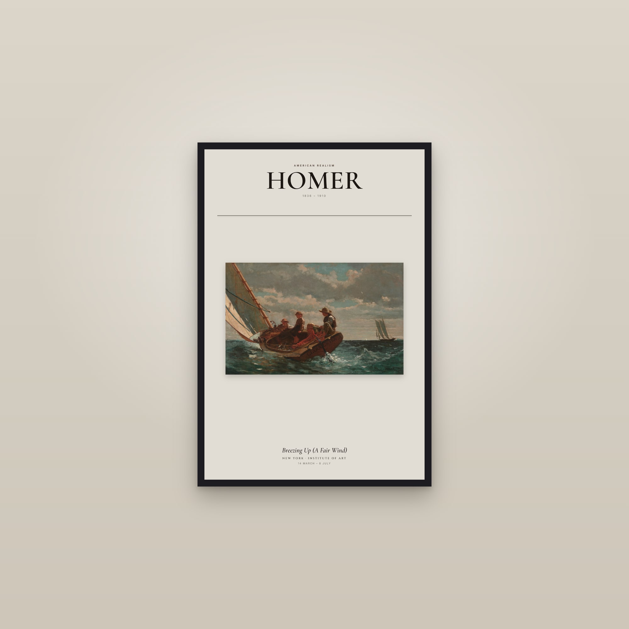 Breezing Up (A Fair Wind) — Exhibition Poster