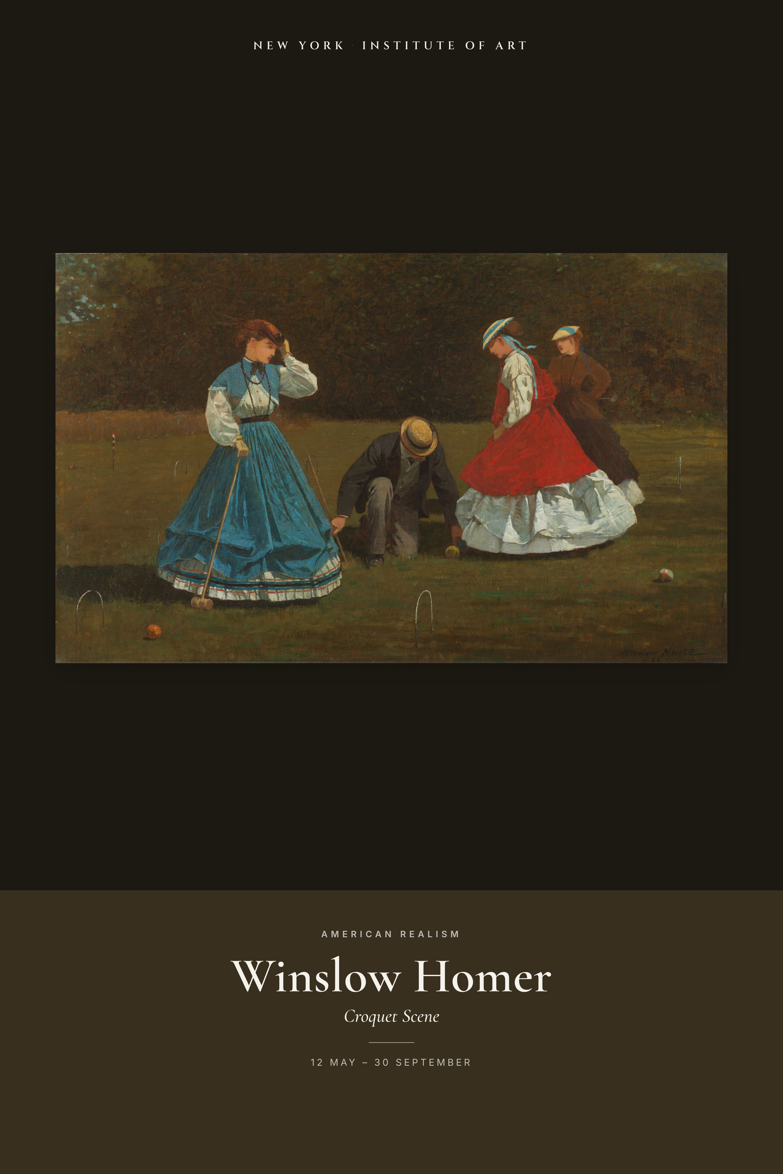 Croquet Scene — Exhibition Poster