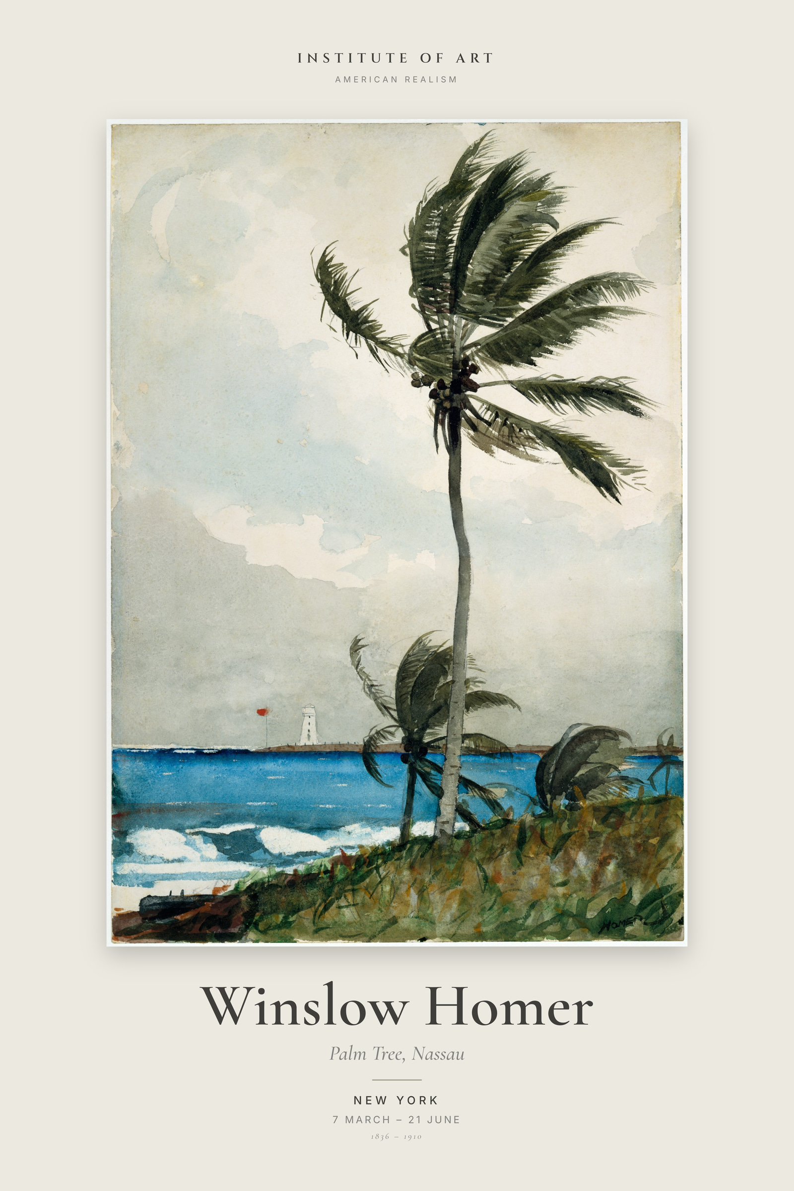 Palm Tree, Nassau — Exhibition Poster
