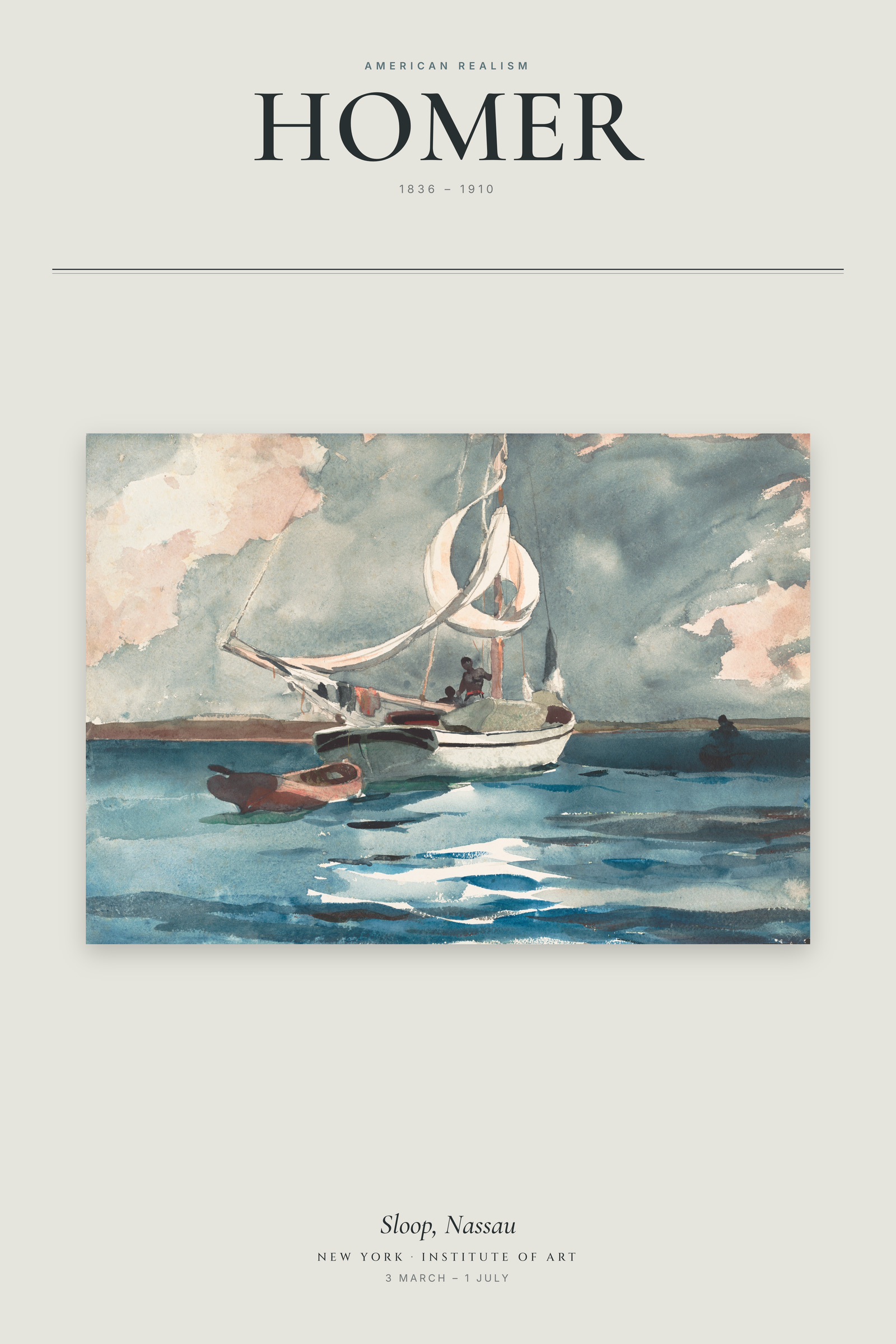 Sloop, Nassau — Exhibition Poster