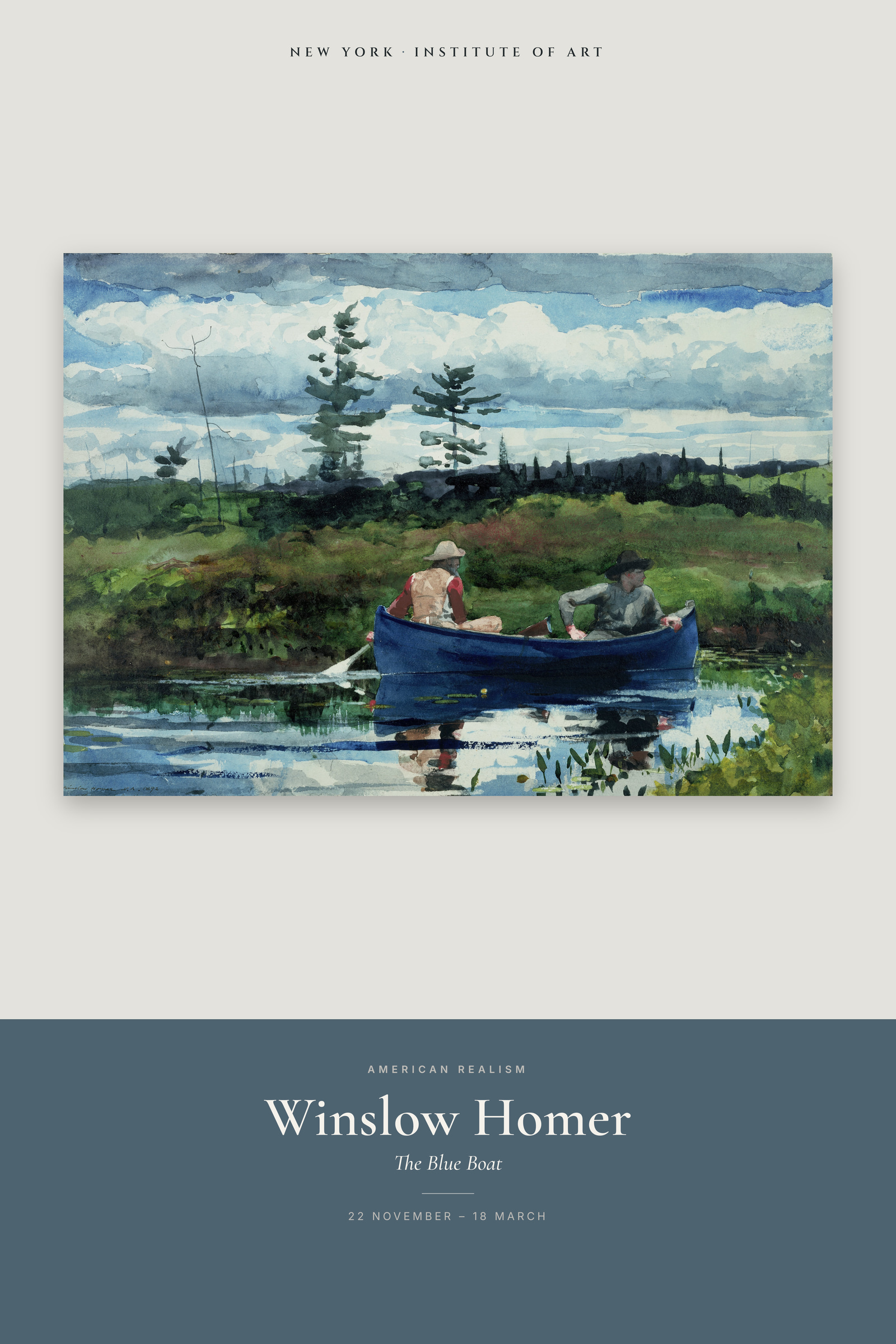 The Blue Boat — Exhibition Poster