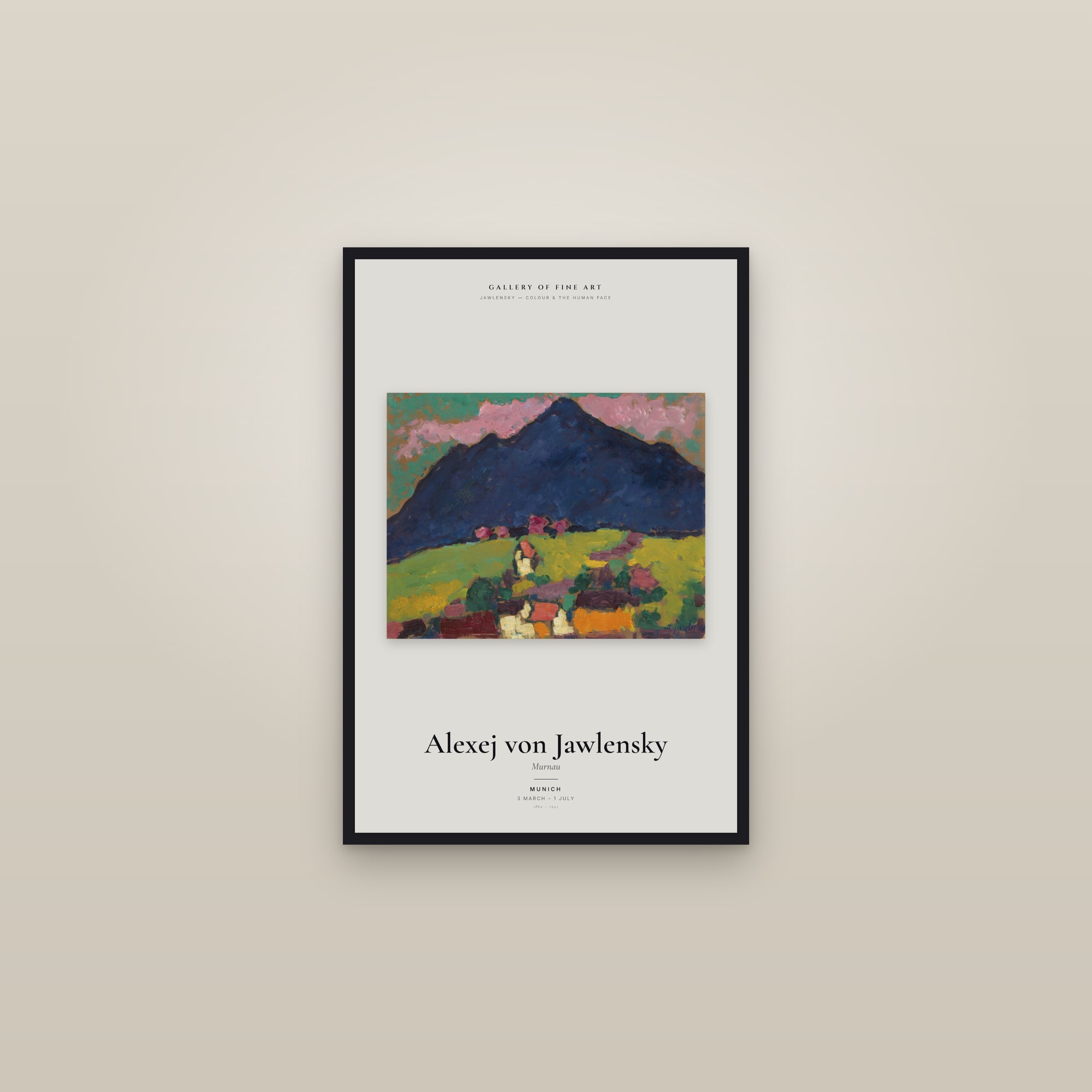 Murnau — Exhibition Poster — framed in a gallery setting