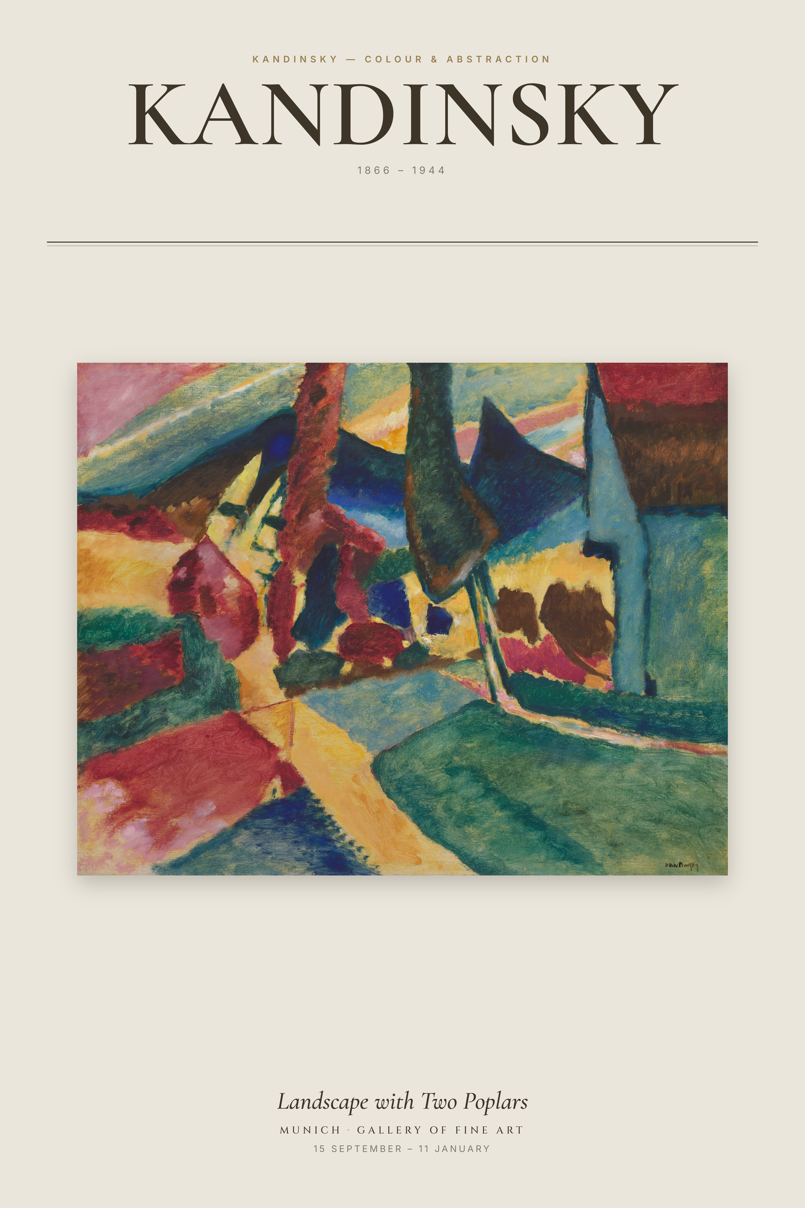 Landscape with Two Poplars — Exhibition Poster