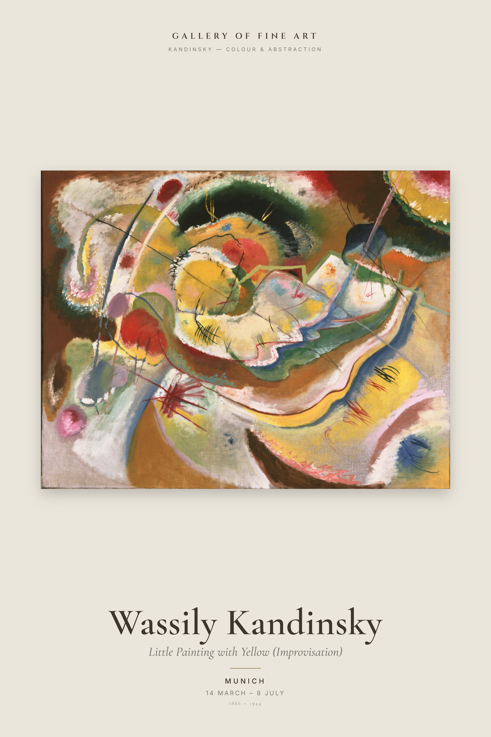 Little Painting with Yellow (Improvisation) — Exhibition Poster