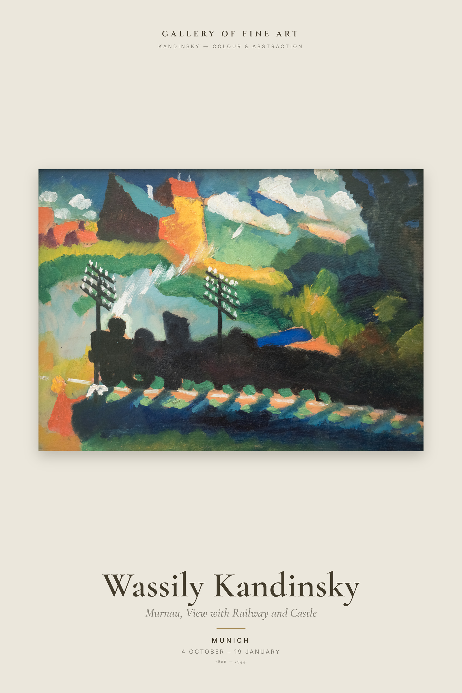 Murnau, View with Railway and Castle — Exhibition Poster