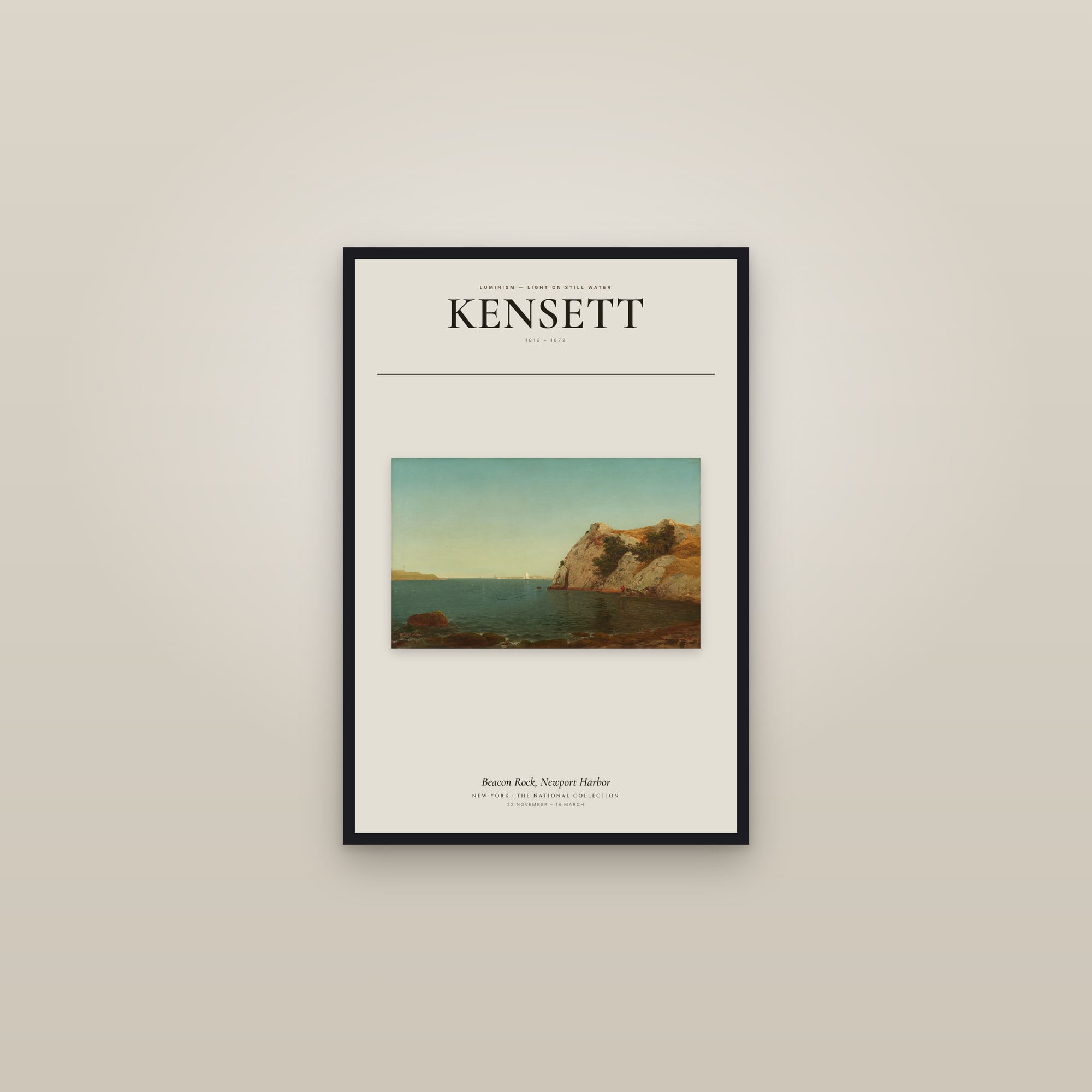 Beacon Rock, Newport Harbor — Exhibition Poster