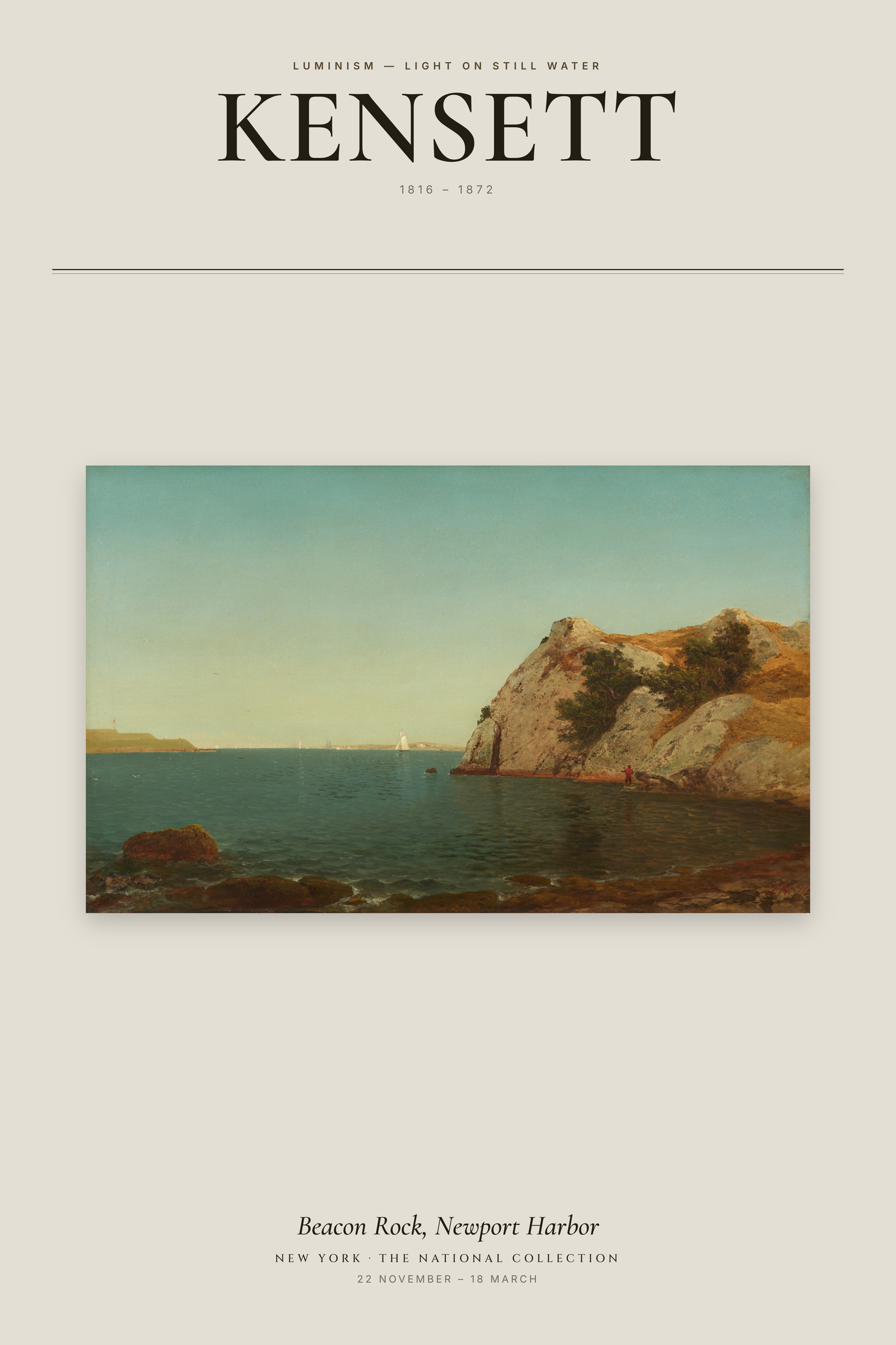 Beacon Rock, Newport Harbor — Exhibition Poster