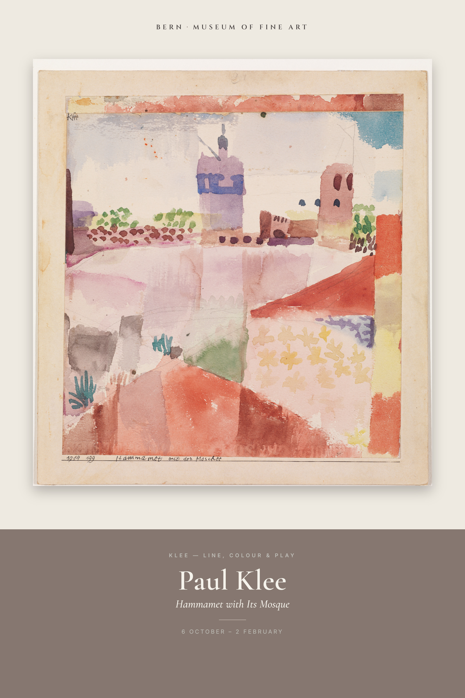 Hammamet with Its Mosque — Exhibition Poster