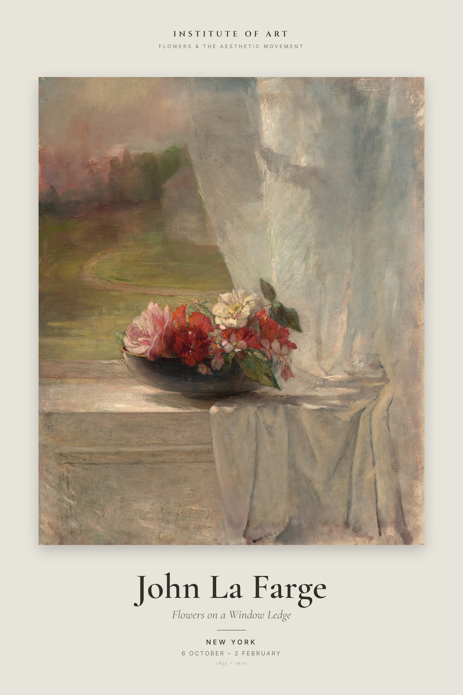 Flowers on a Window Ledge — Exhibition Poster