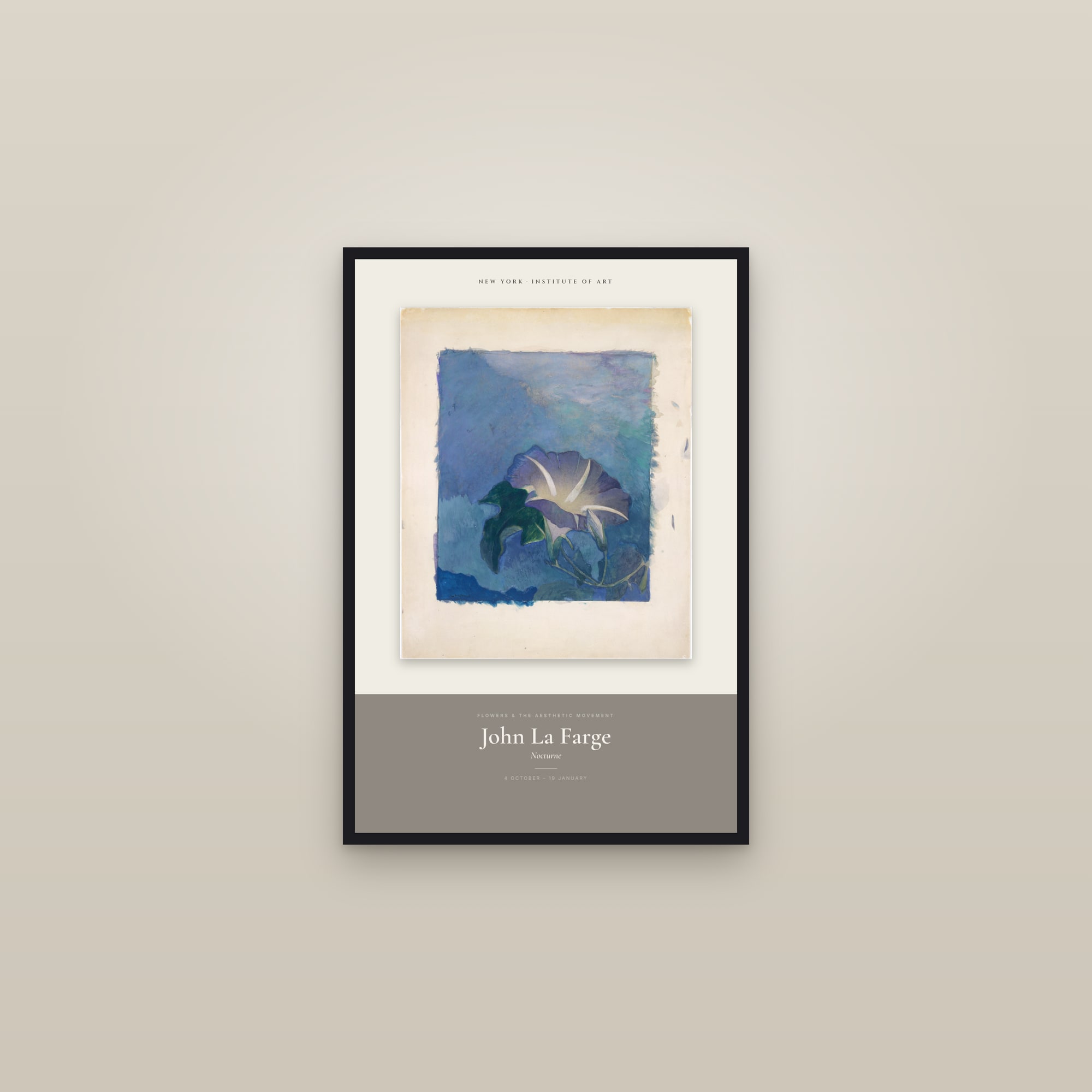 Nocturne — Exhibition Poster — framed in a gallery setting