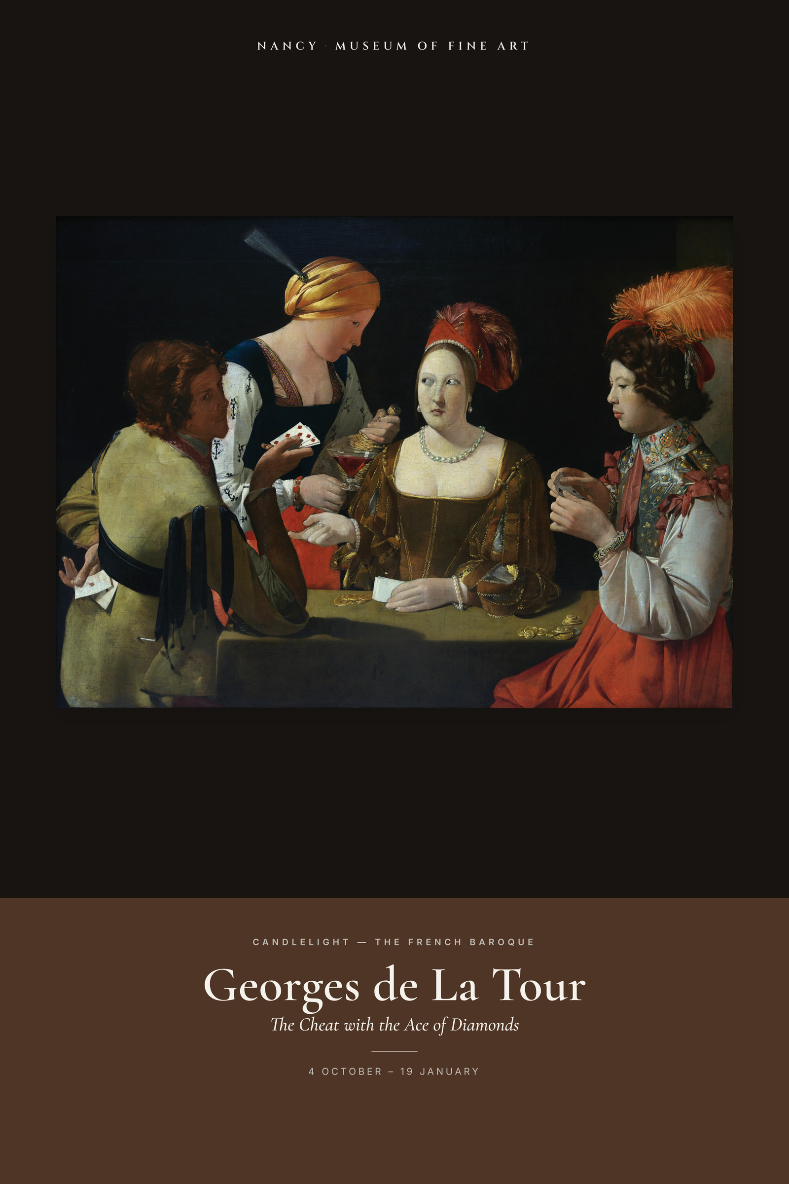 The Cheat with the Ace of Diamonds — Exhibition Poster