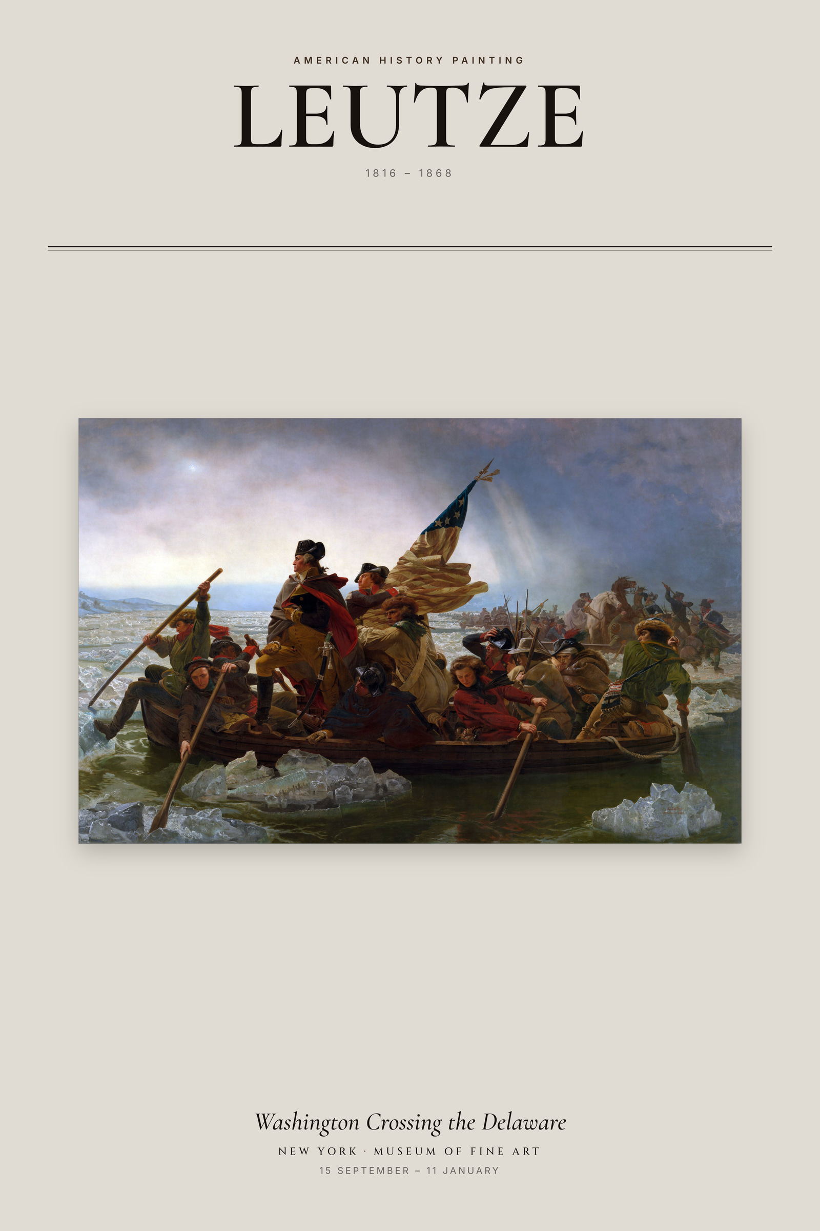 Washington Crossing the Delaware — Exhibition Poster