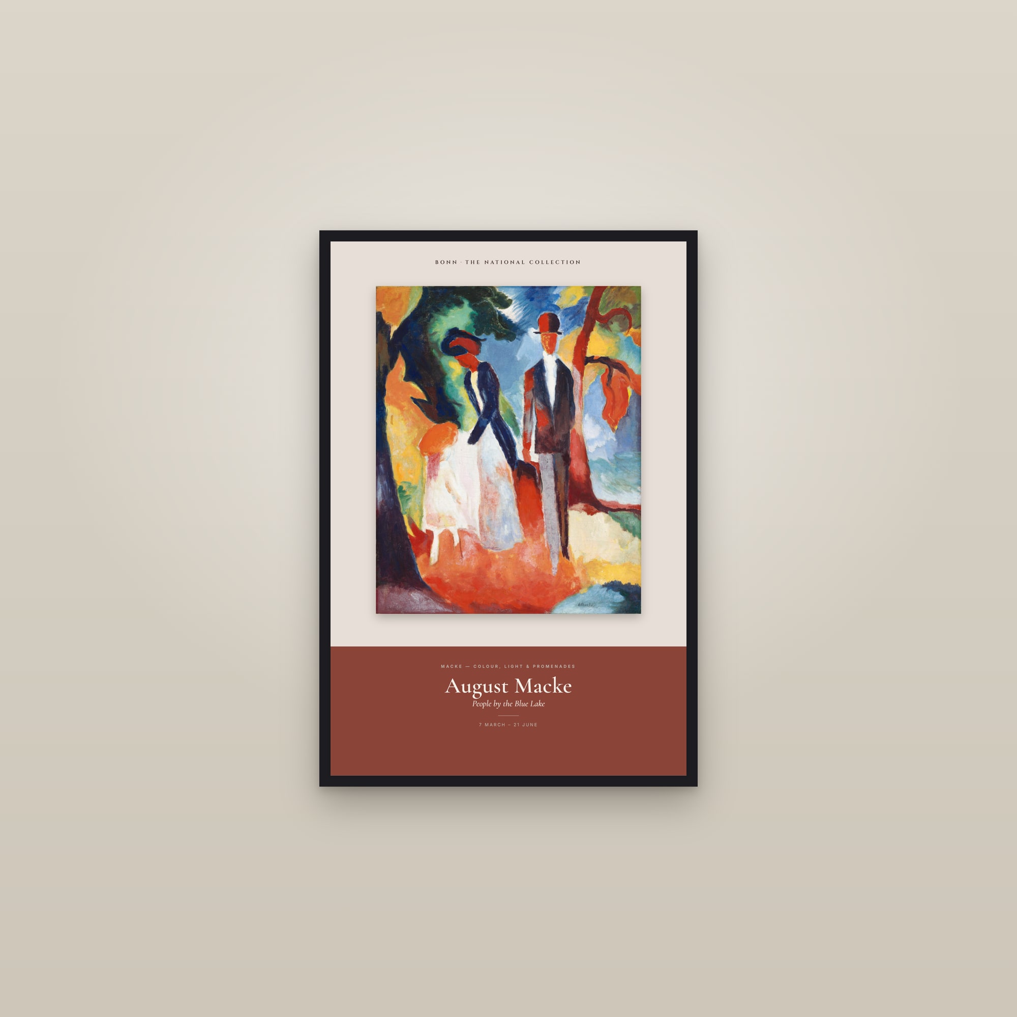 People by the Blue Lake — Exhibition Poster