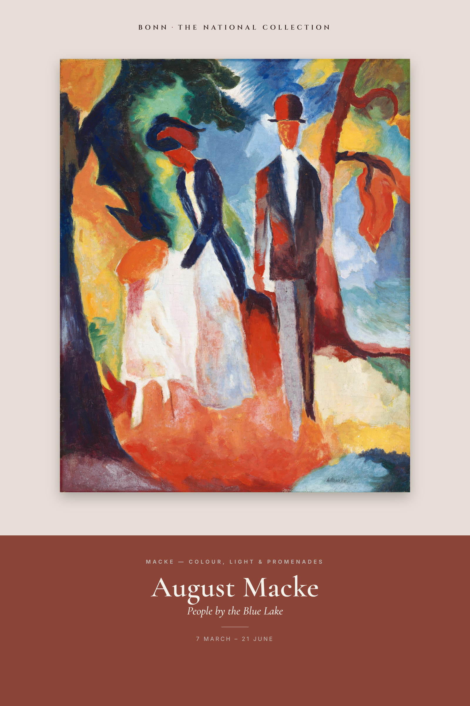 People by the Blue Lake — Exhibition Poster