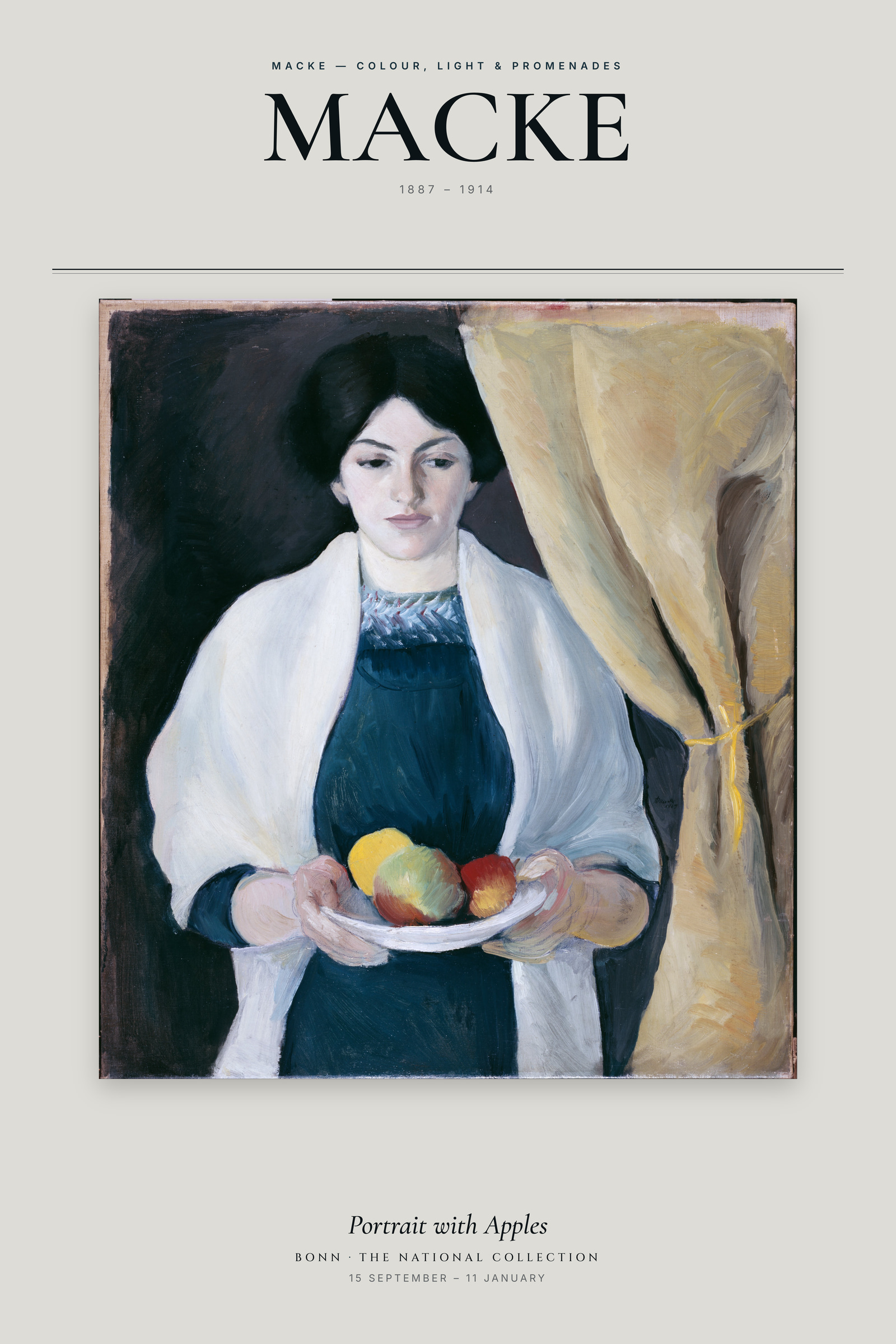 Portrait with Apples — Exhibition Poster