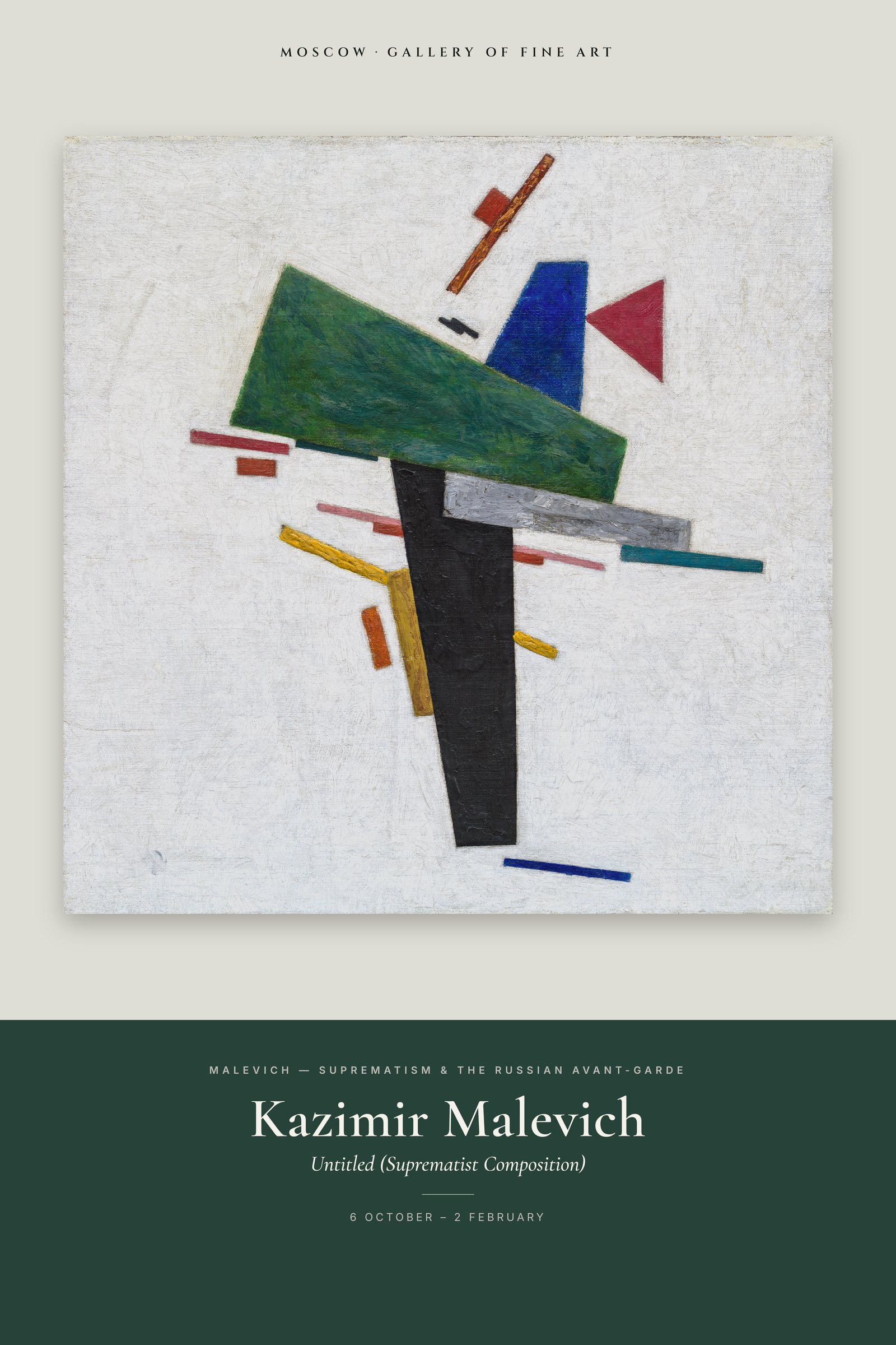 Untitled (Suprematist Composition) — Exhibition Poster