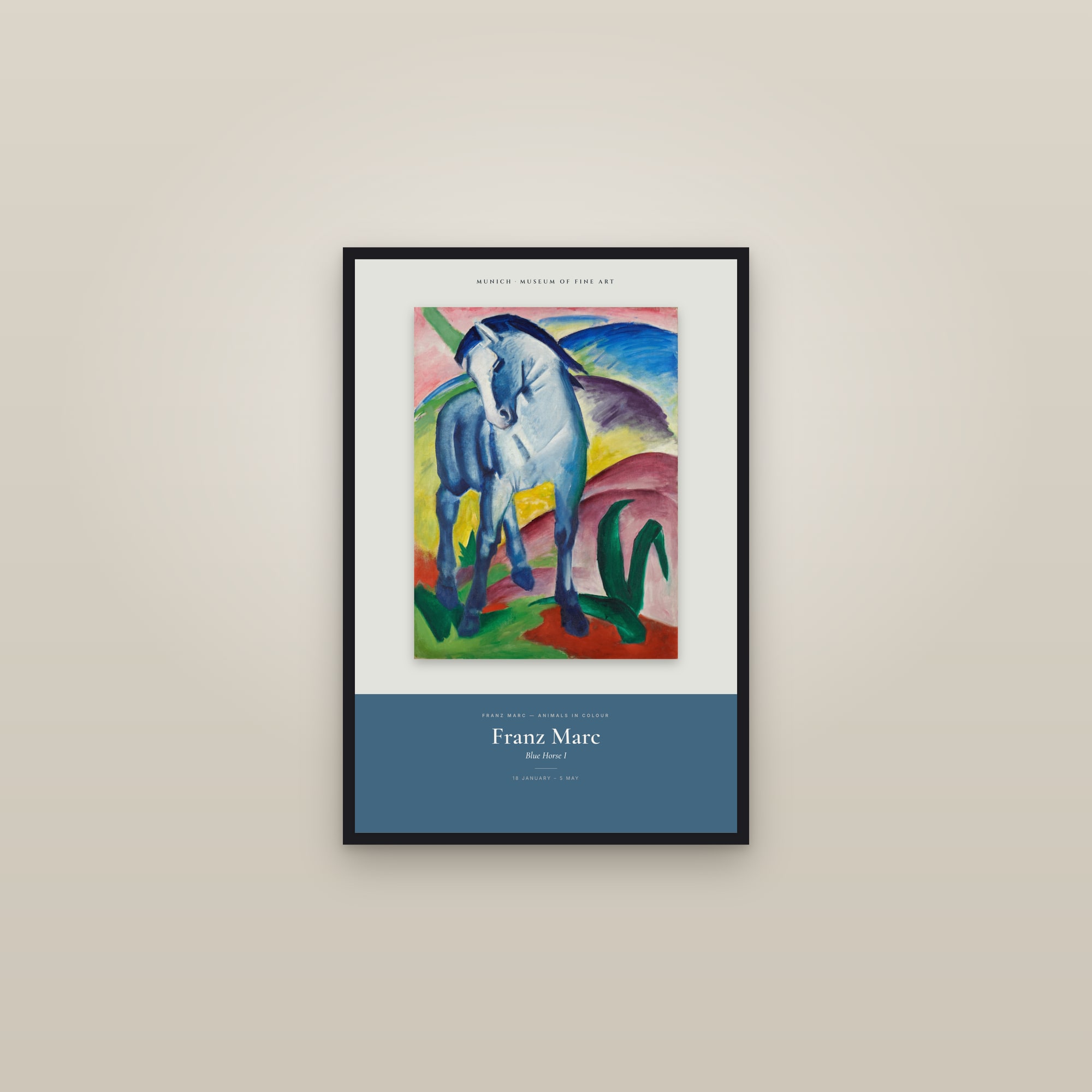 Blue Horse I — Exhibition Poster
