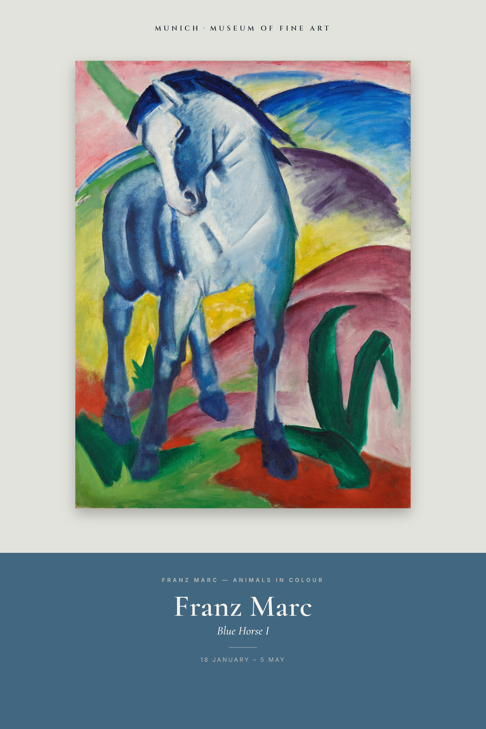 Blue Horse I — Exhibition Poster