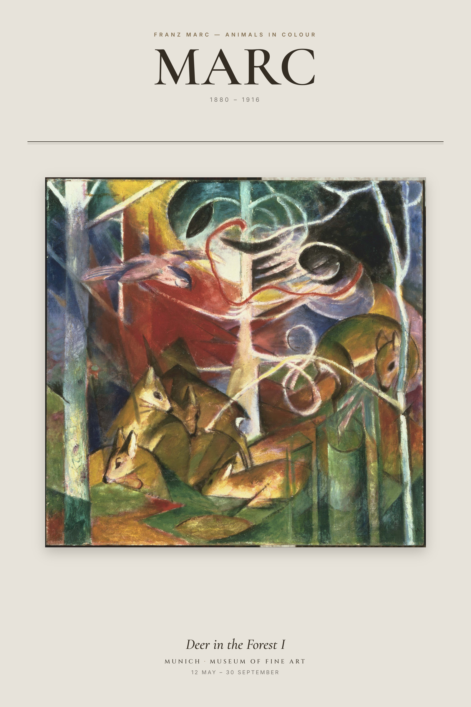 Deer in the Forest I — Exhibition Poster