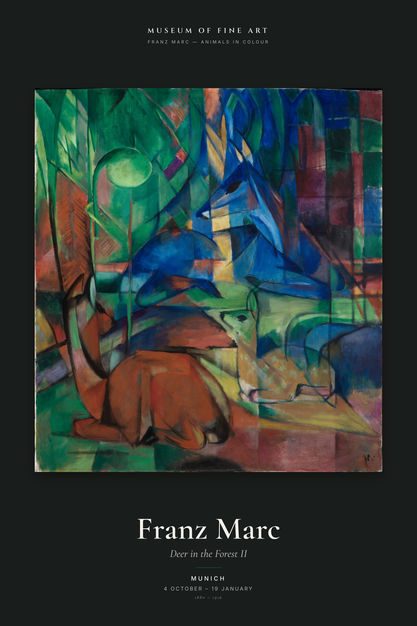 Deer in the Forest II — Exhibition Poster