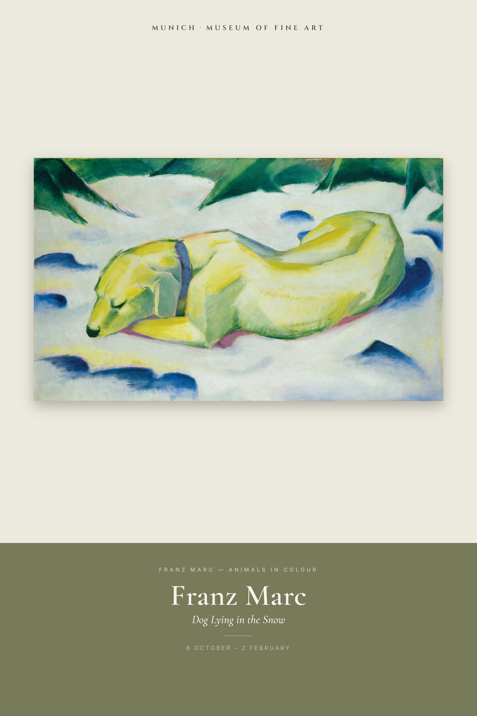 Dog Lying in the Snow — Exhibition Poster