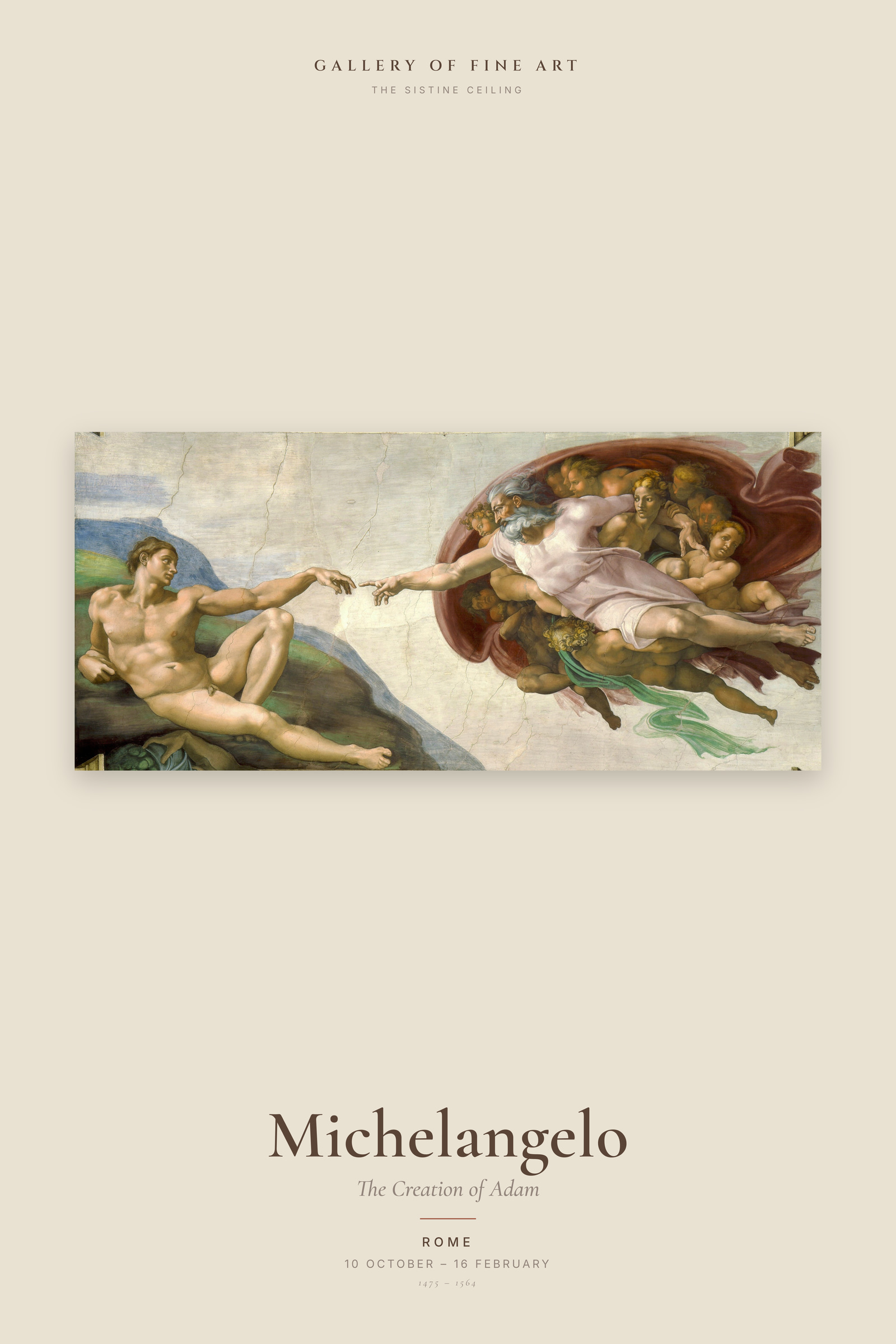 The Creation of Adam — Exhibition Poster