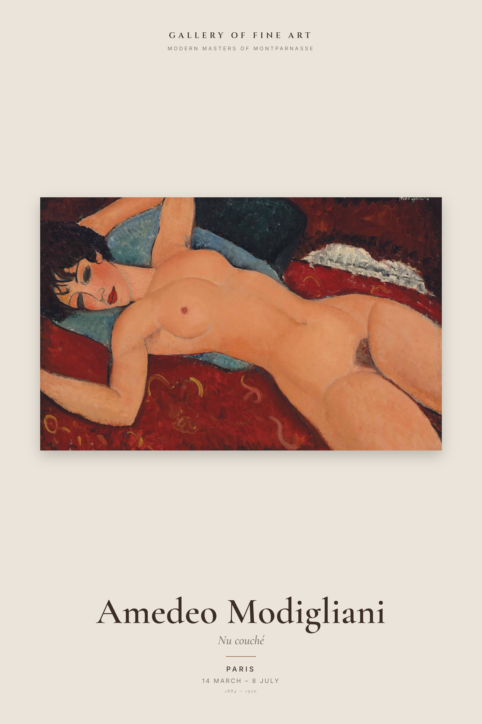 Nu couché (Long Museum) — Exhibition Poster