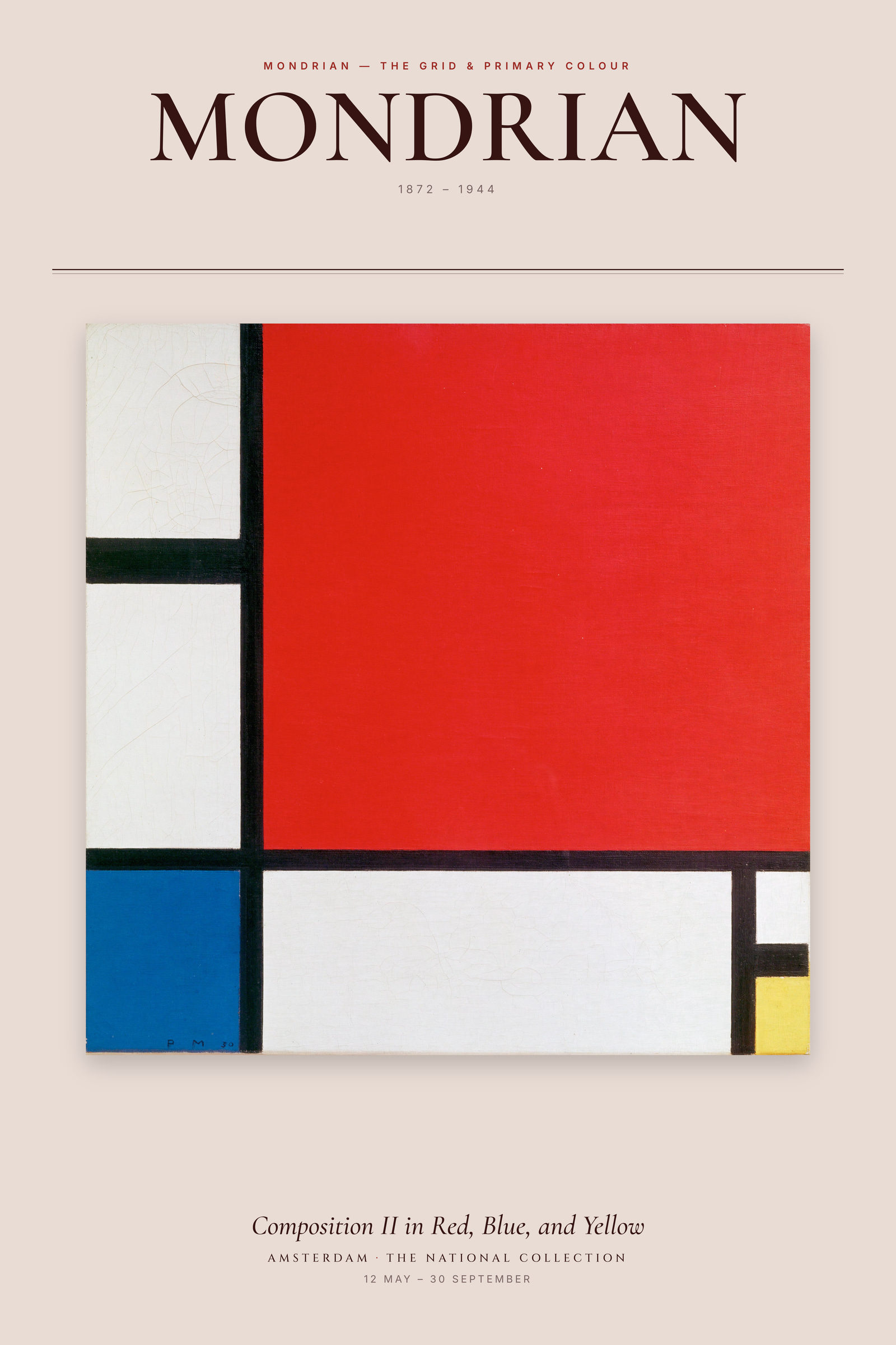 Composition II in Red, Blue, and Yellow — Exhibition Poster