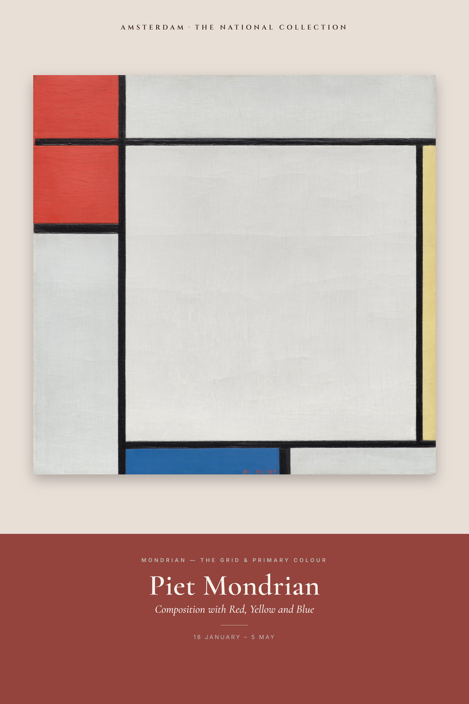 Composition with Red, Yellow and Blue — Exhibition Poster